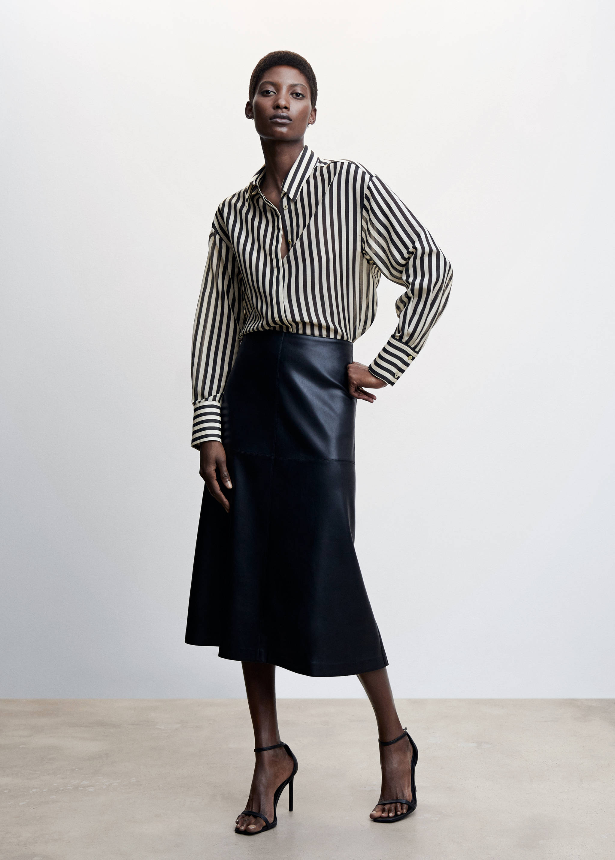 Striped cotton oversized shirt - General plane