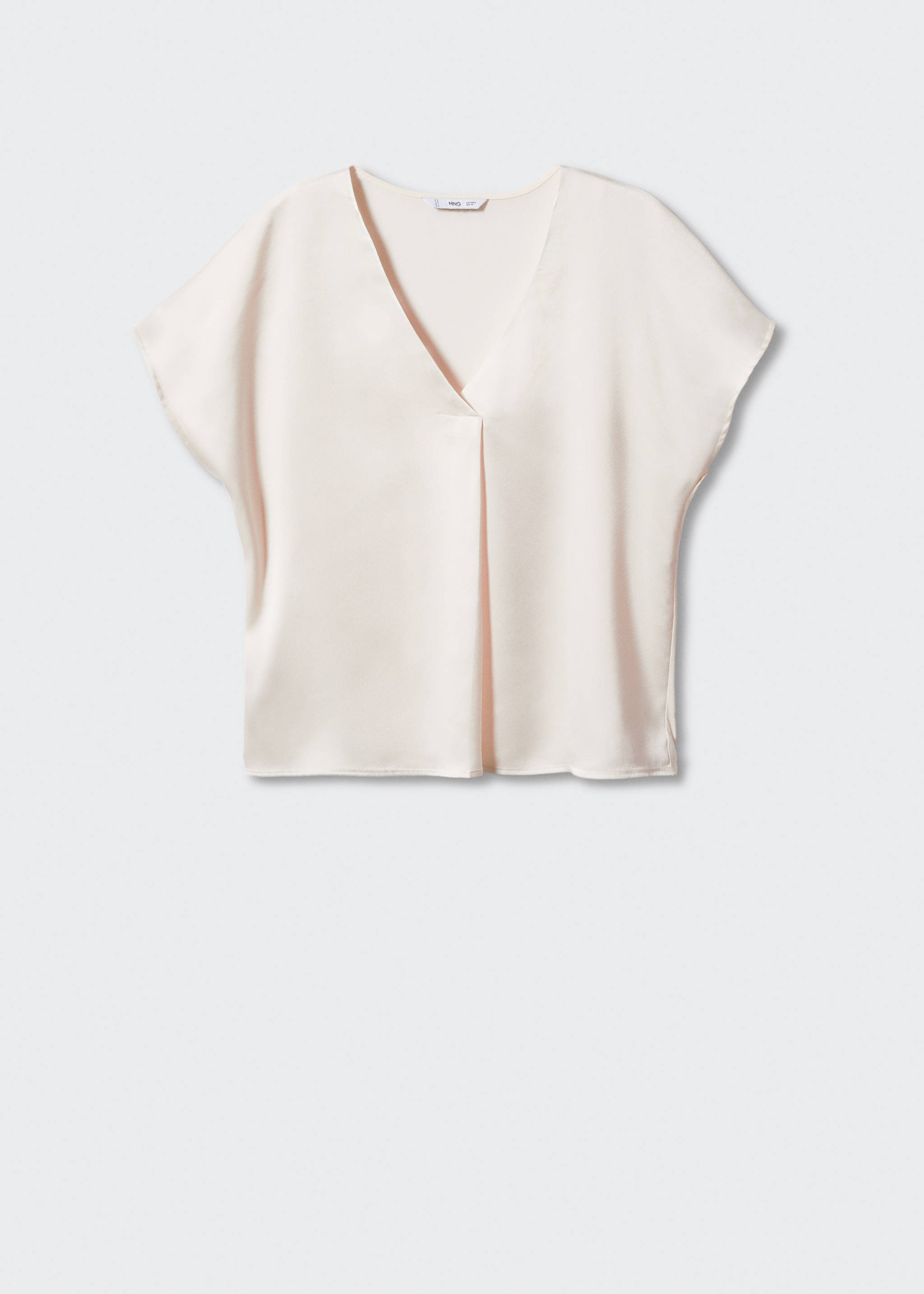 Camiseta satinada cuello pico - Artículo sin modelo