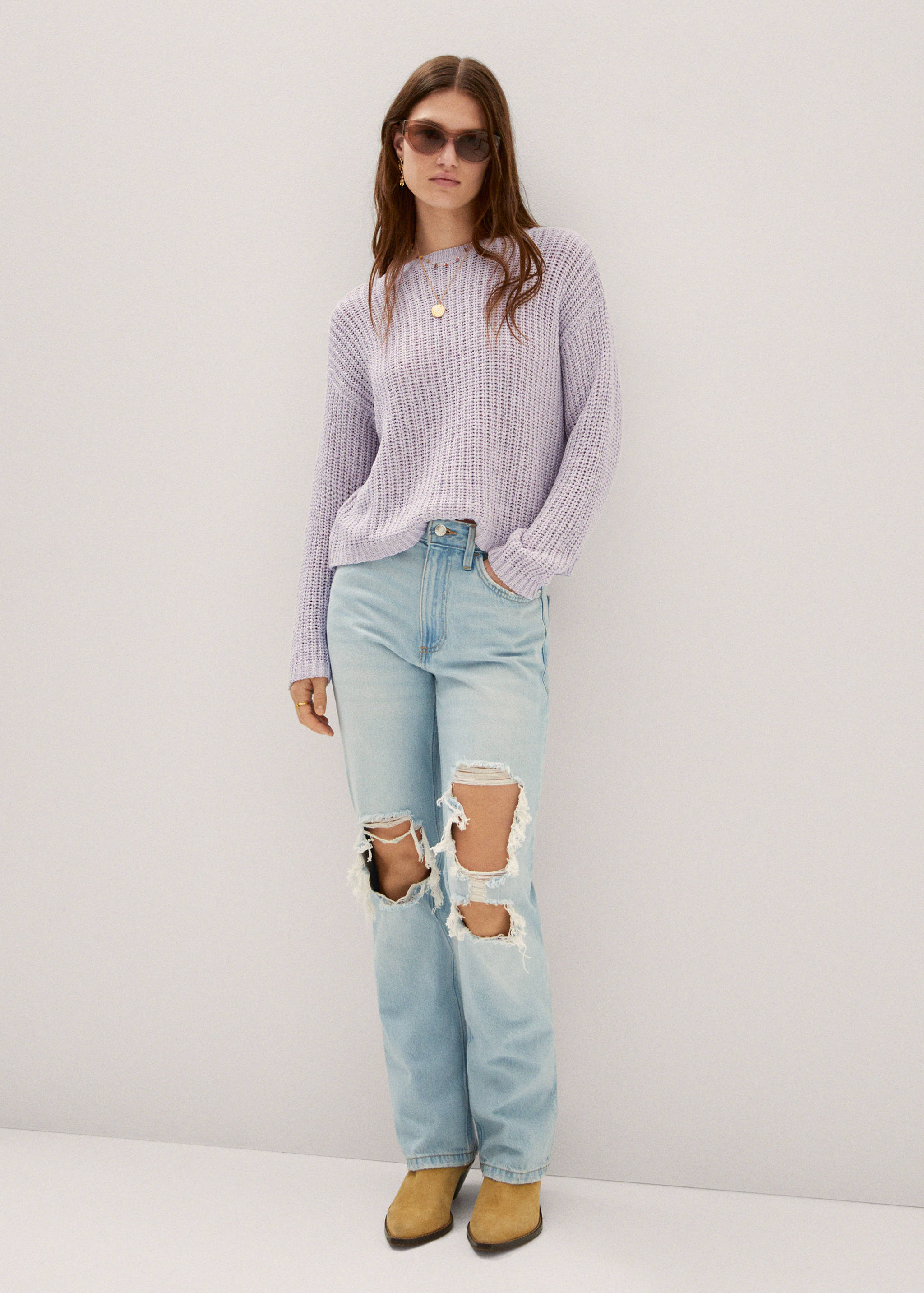 Pull-over maille col rond - Plan général