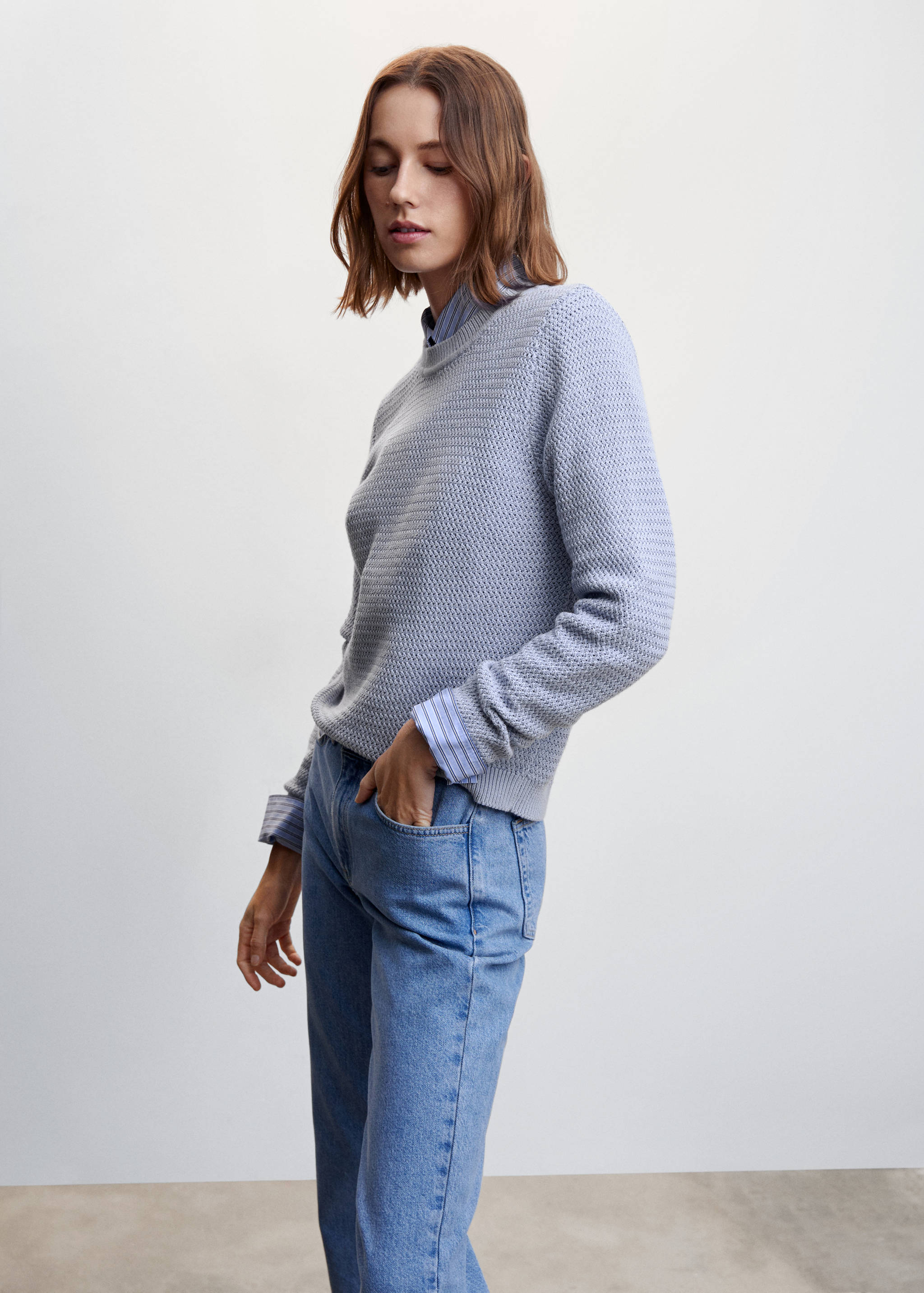 Jersey punto algodón - Plano medio