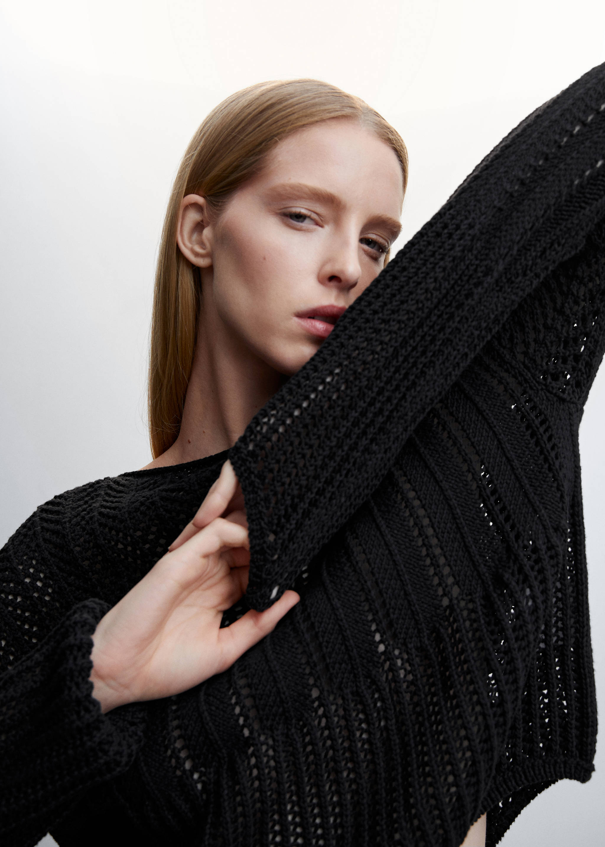 Openwork boat-neck sweater - Details of the article 1