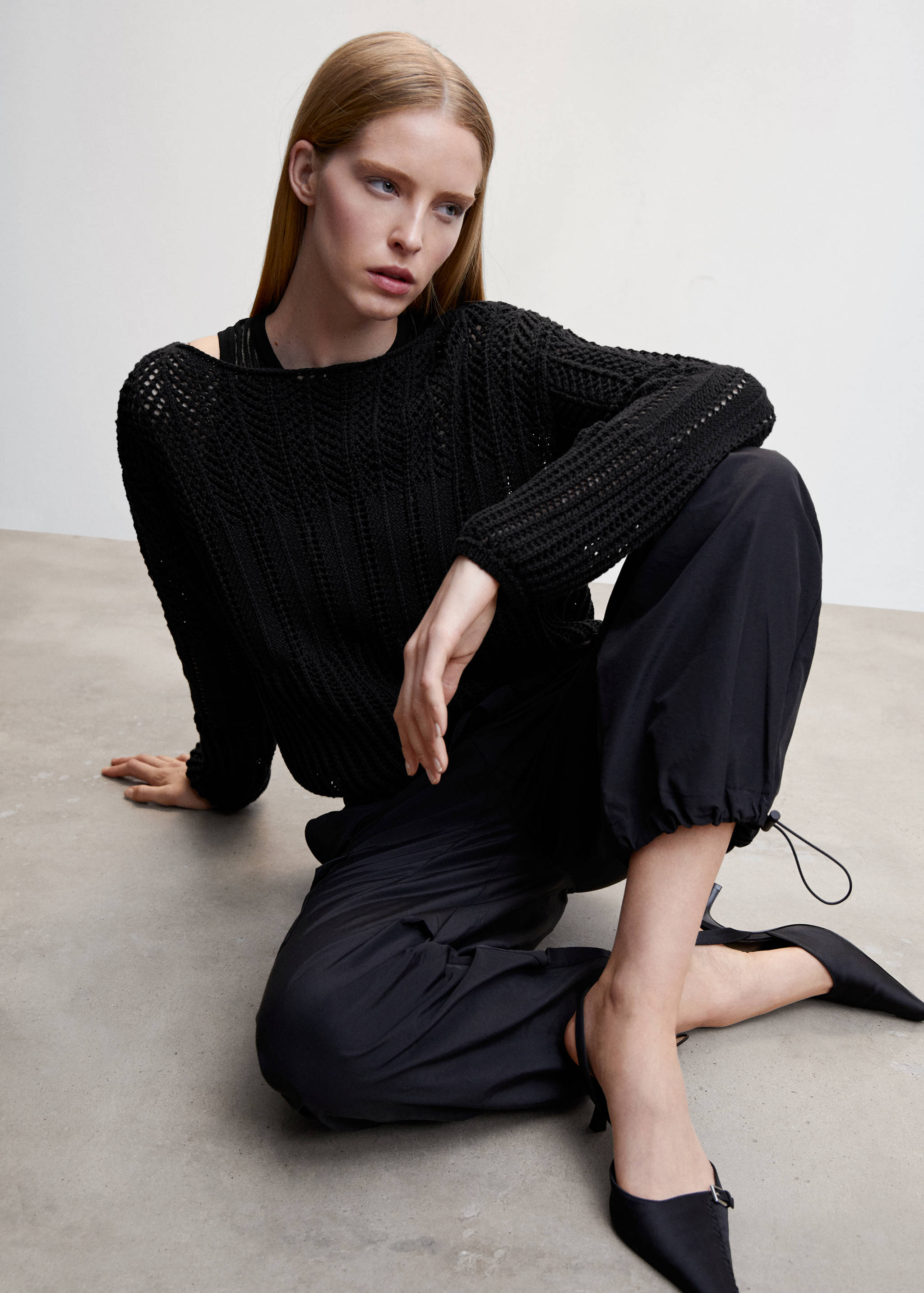 Openwork boat-neck sweater - Details of the article 2