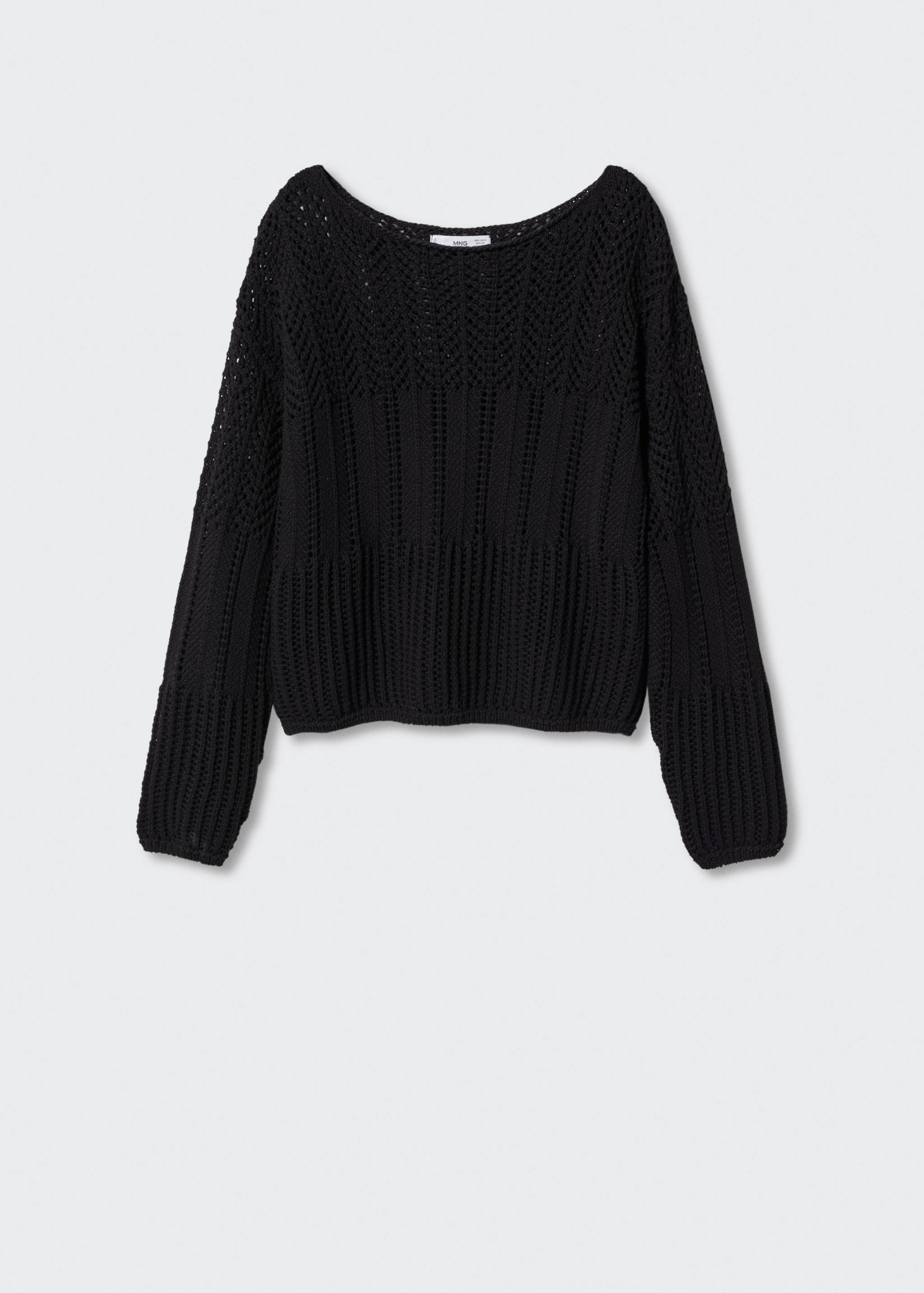 Openwork boat-neck sweater - Article without model