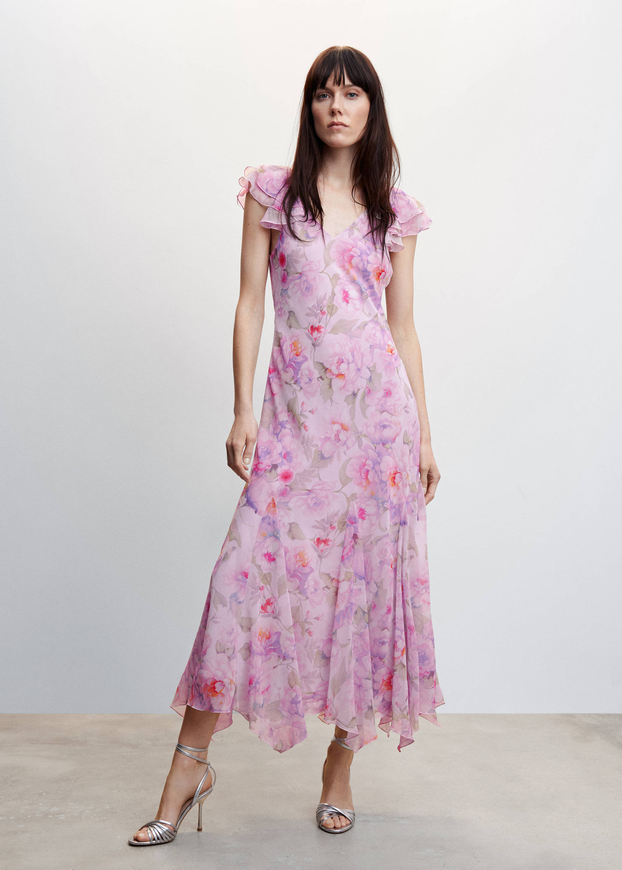 Floral ruffled dress - General plane
