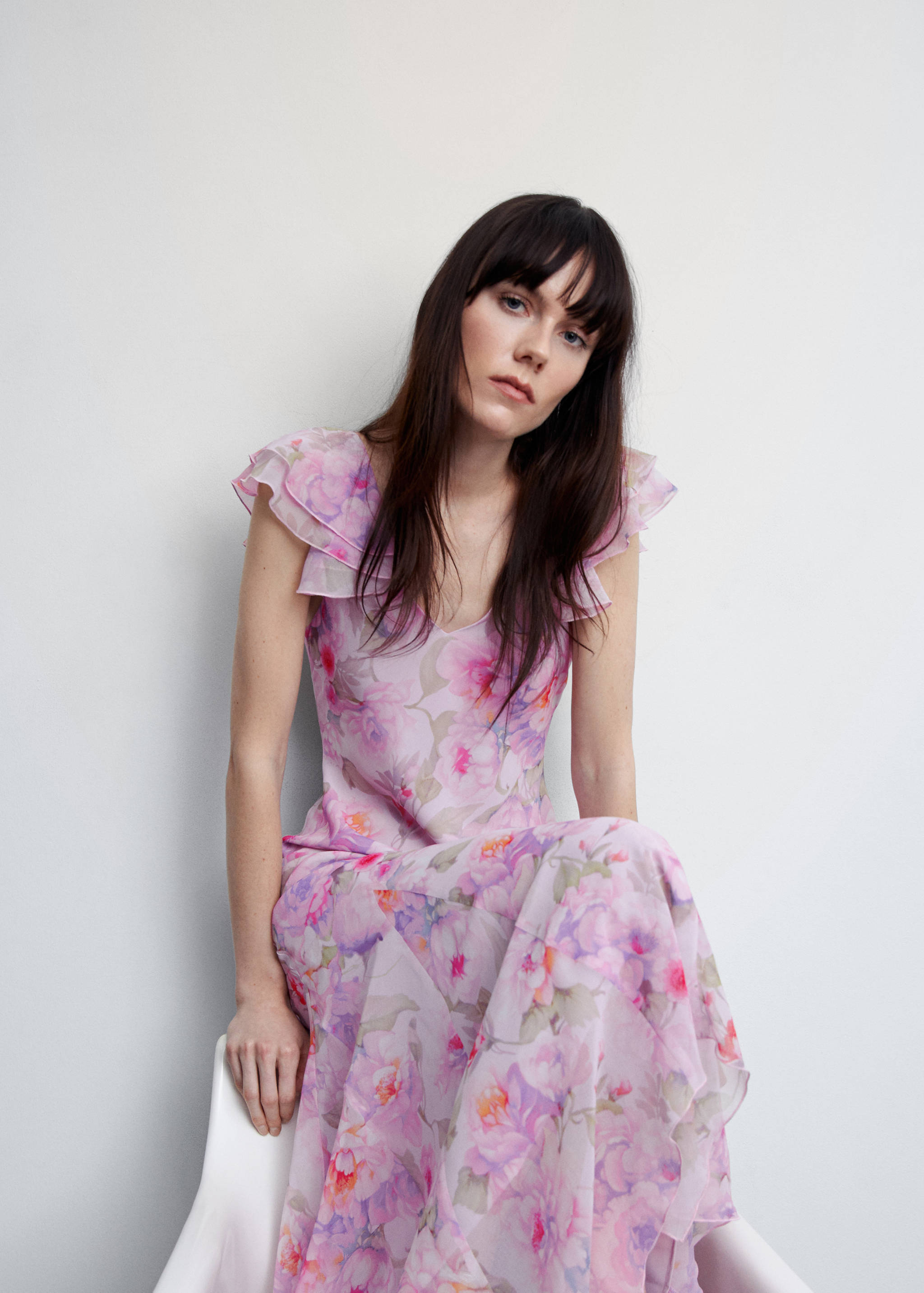 Floral ruffled dress - Details of the article 2