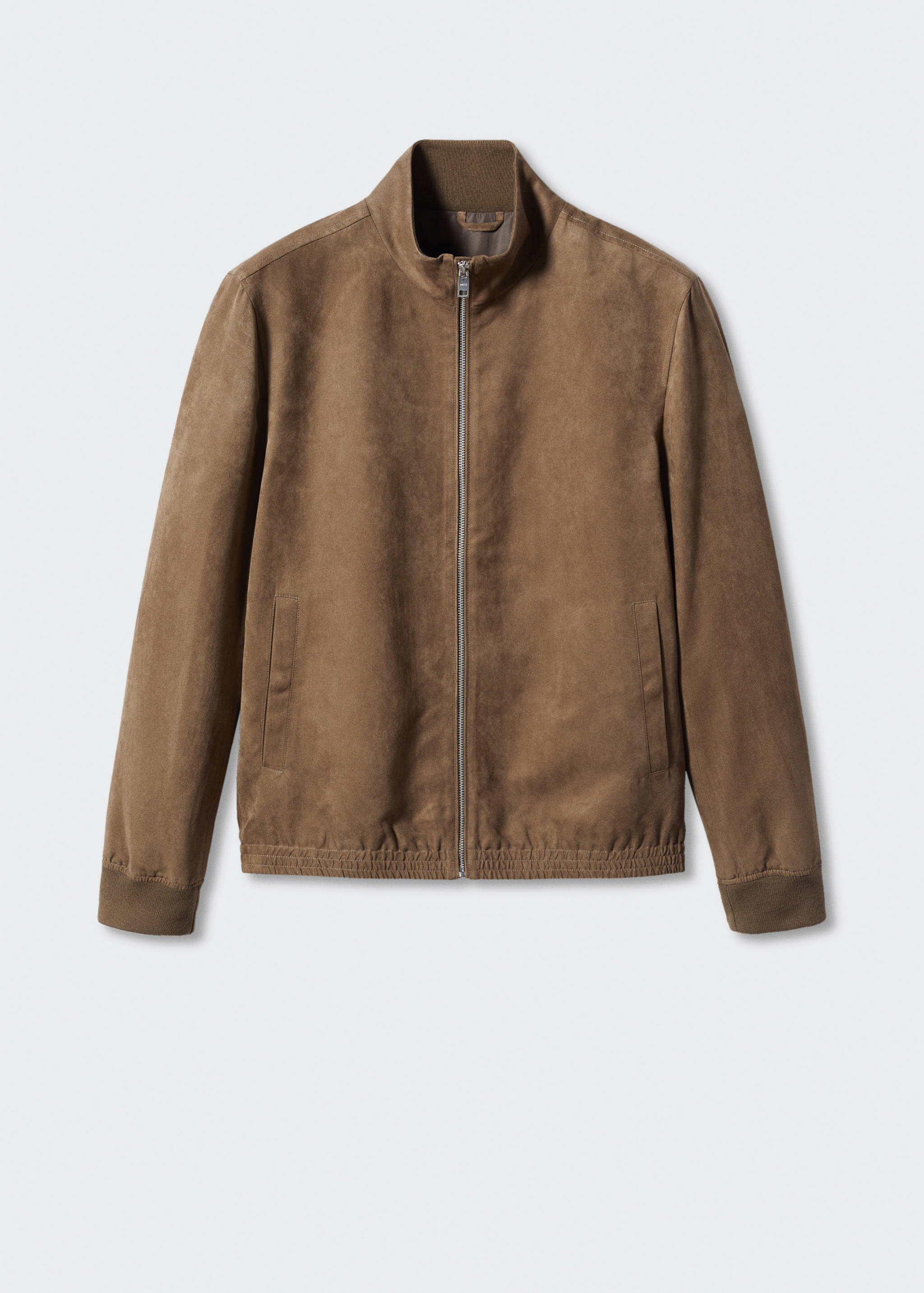 Suede-effect bomber jacket - Article without model
