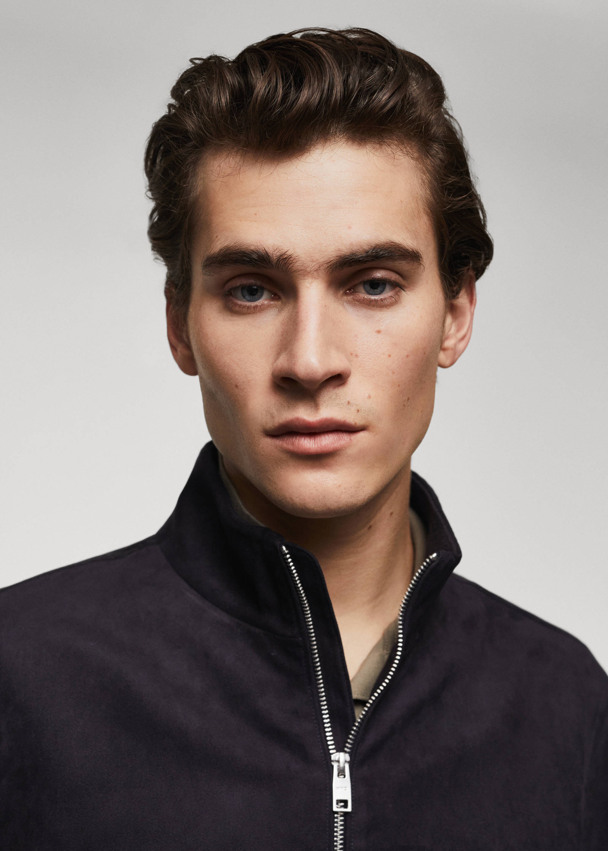 Suede-effect bomber jacket - Details of the article 1