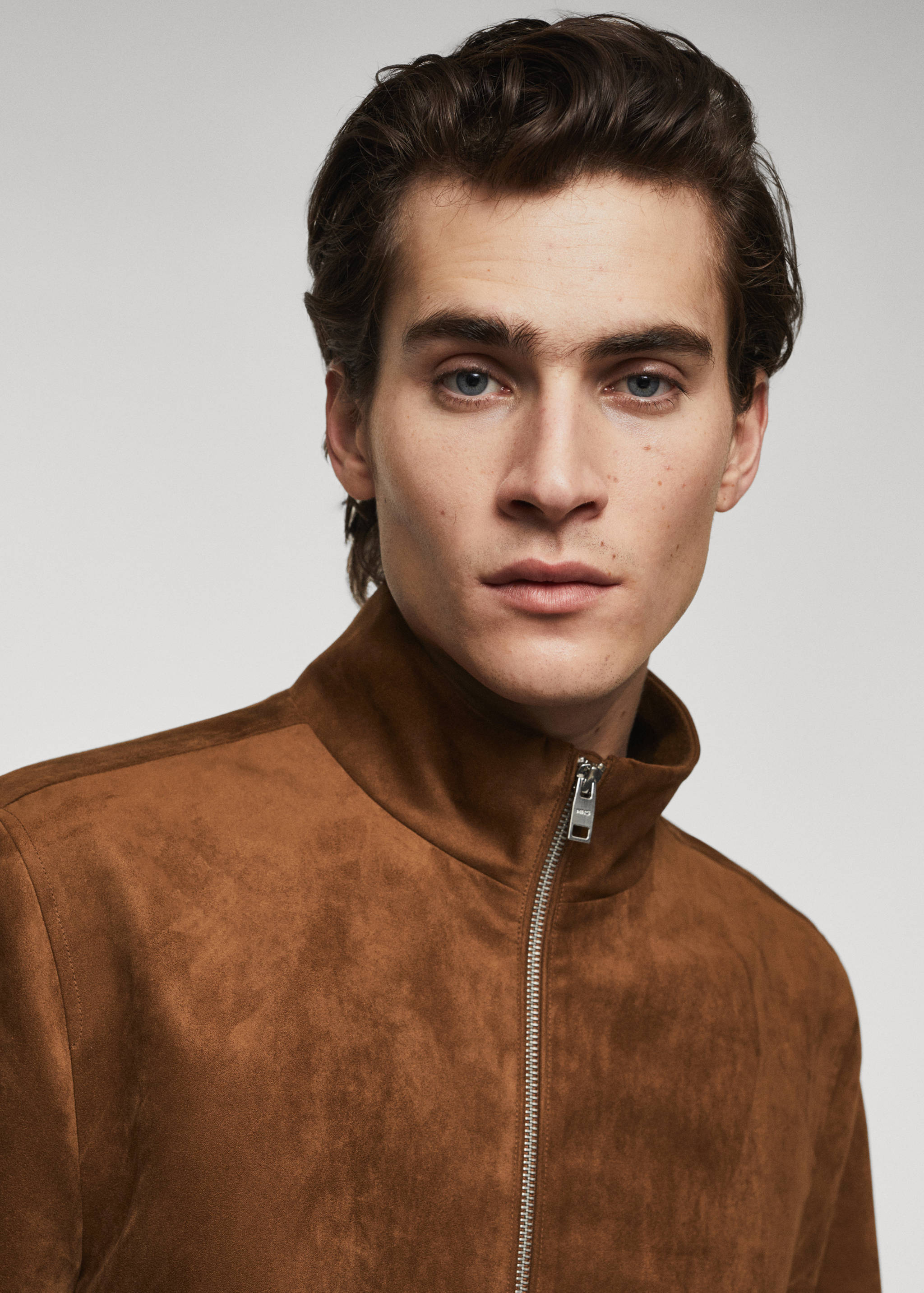 Suede-effect bomber jacket - Details of the article 1