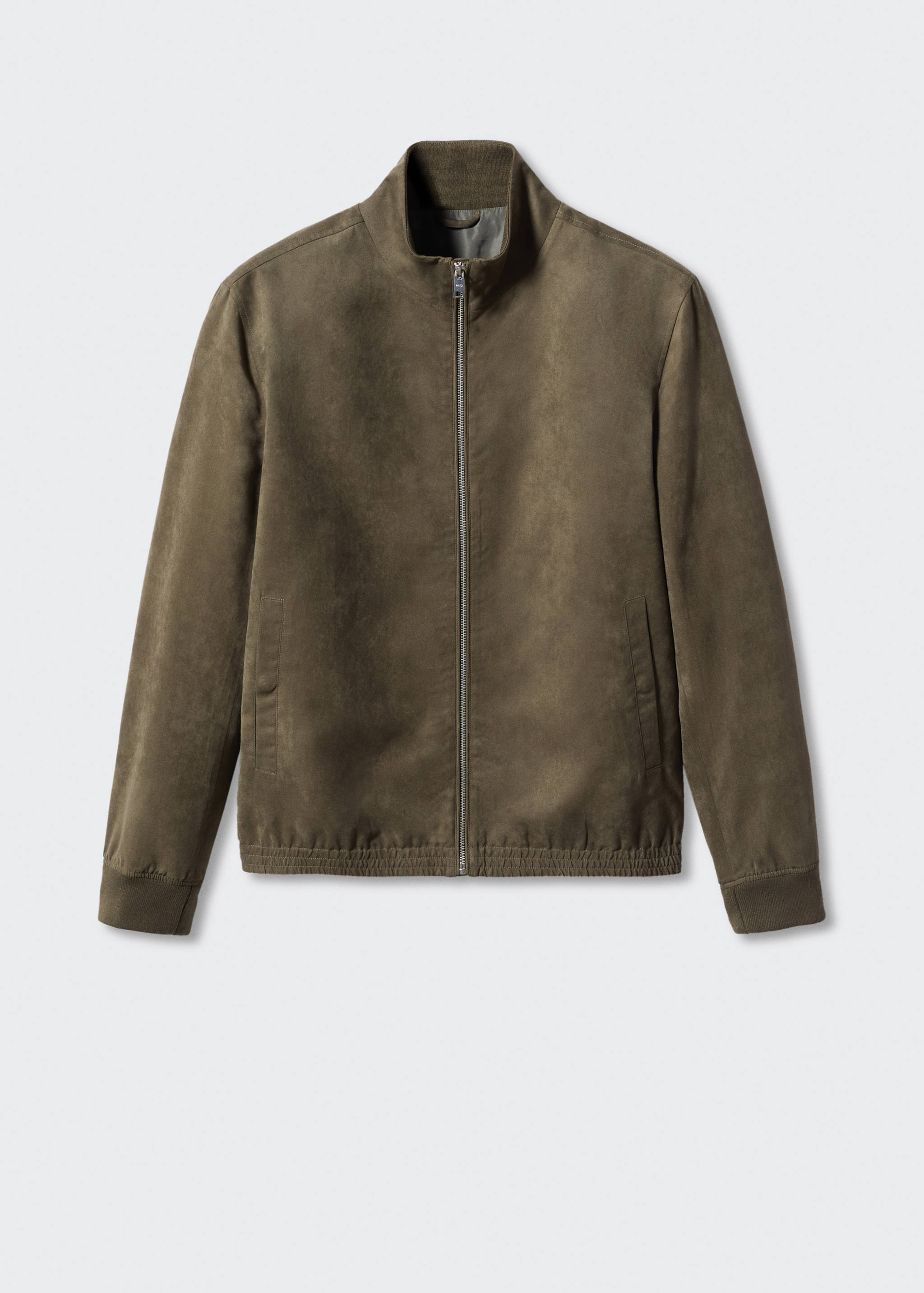 Suede-effect bomber jacket - Article without model