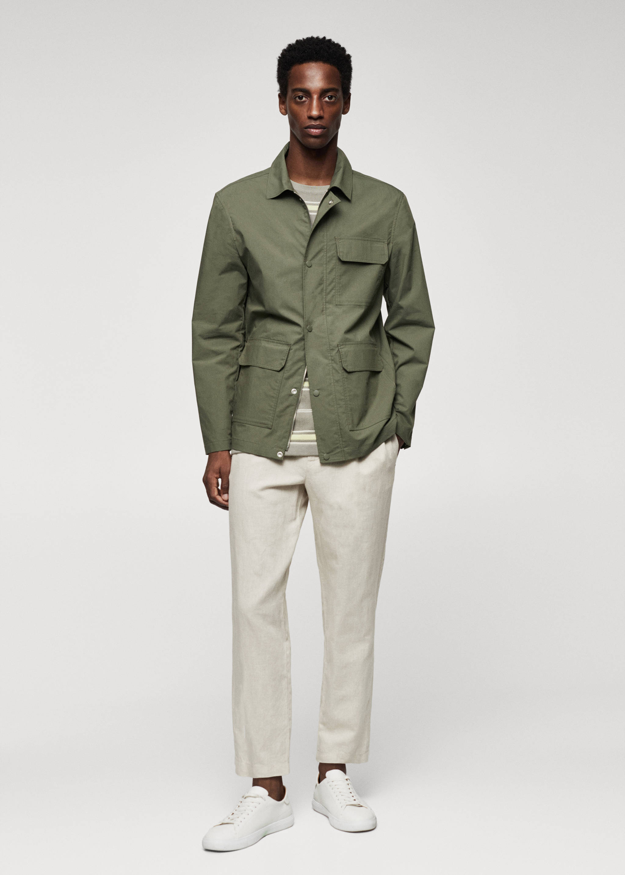 Veste légère coton poches - Plan général