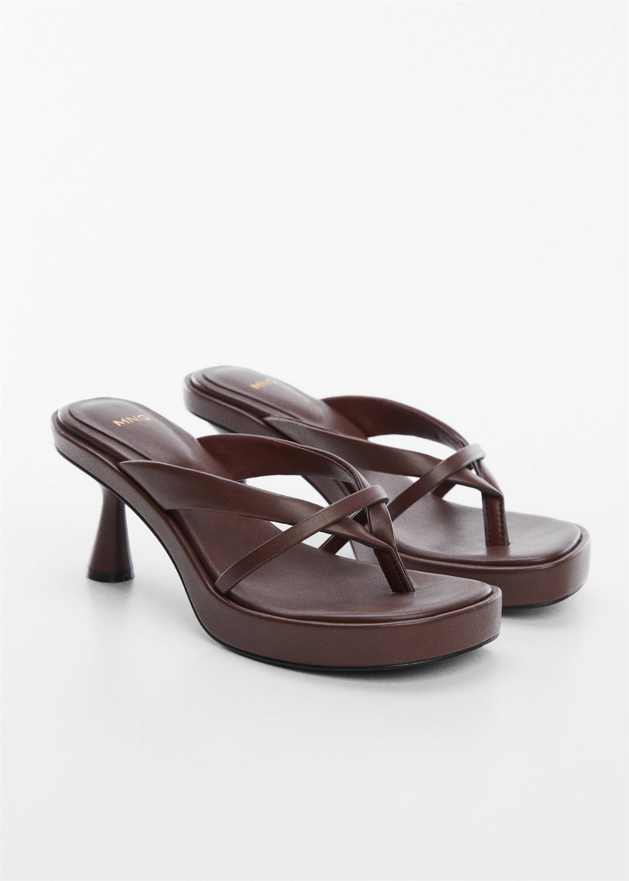 Quilted heeled sandals - Medium plane