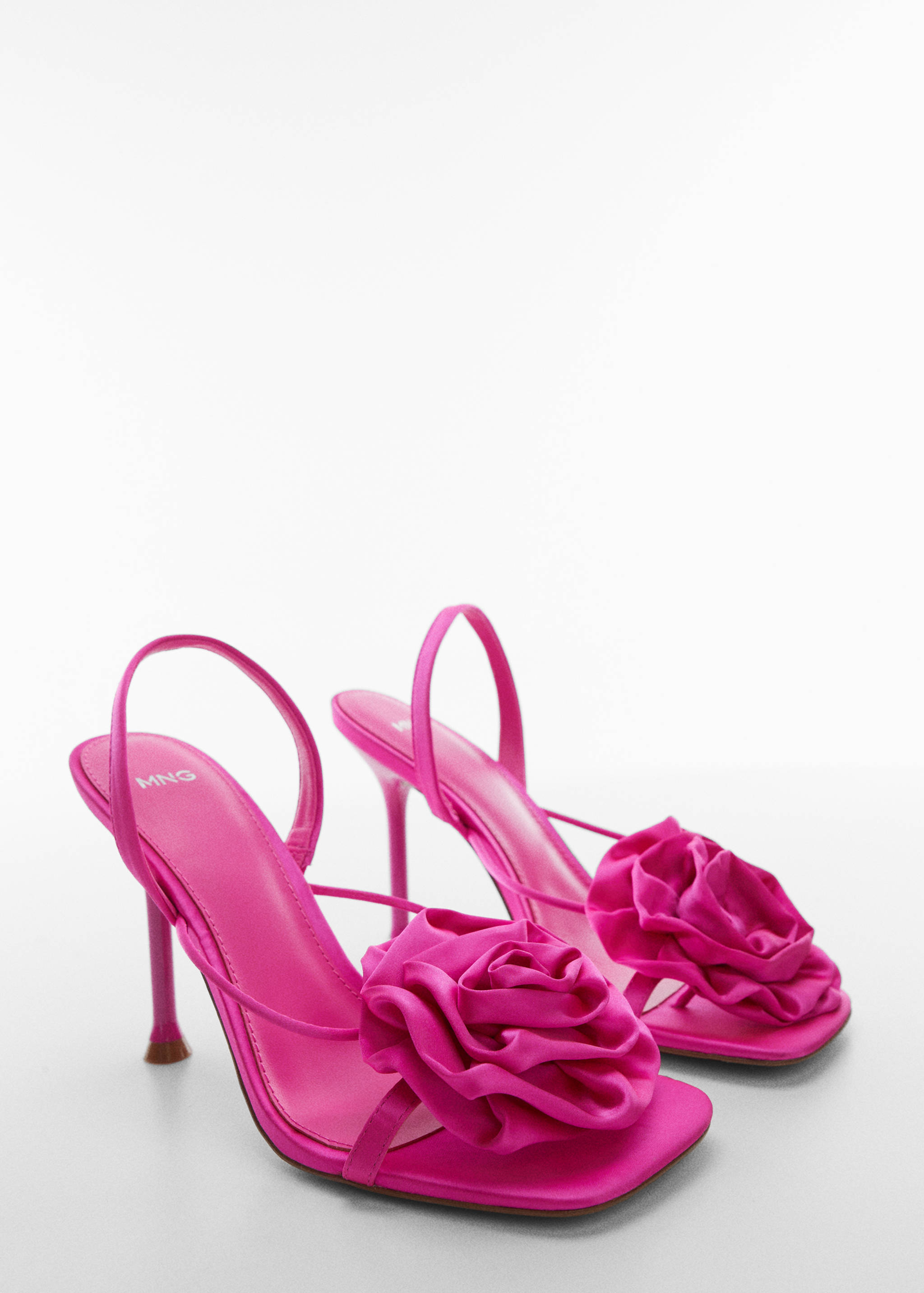 Maxi flower heeled sandal - Medium plane