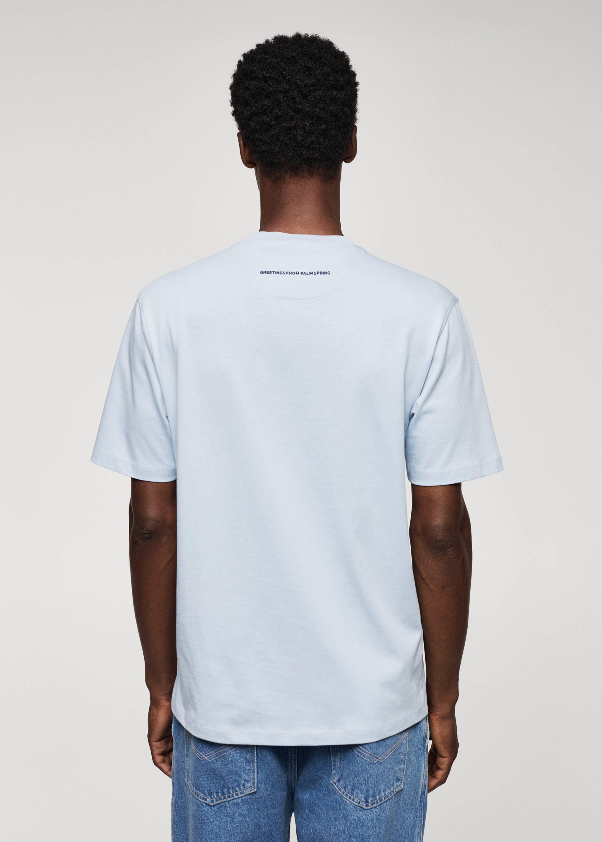 تي شيرت مطبوع 100% قطن - الجهة الخلفية للمنتج