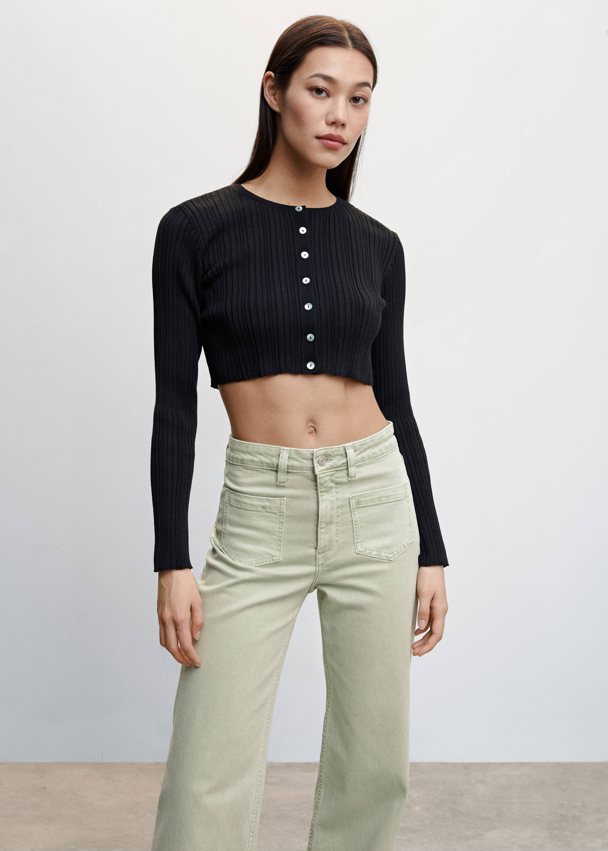 Wideleg jeans with pockets - Medium plane