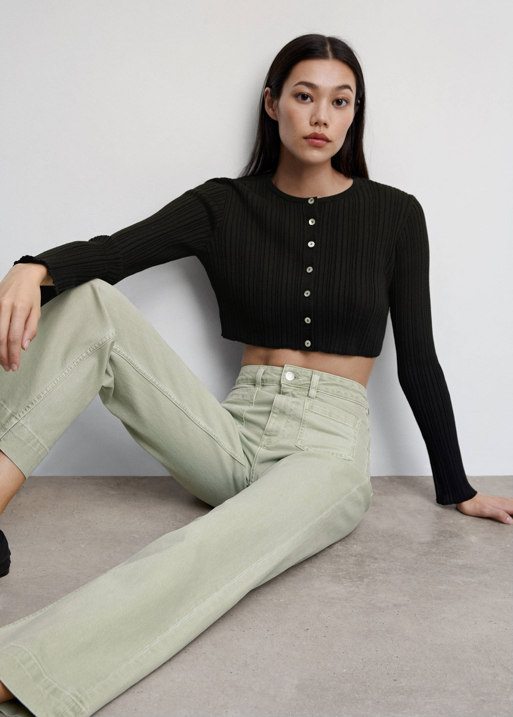 Wideleg jeans with pockets - Details of the article 1