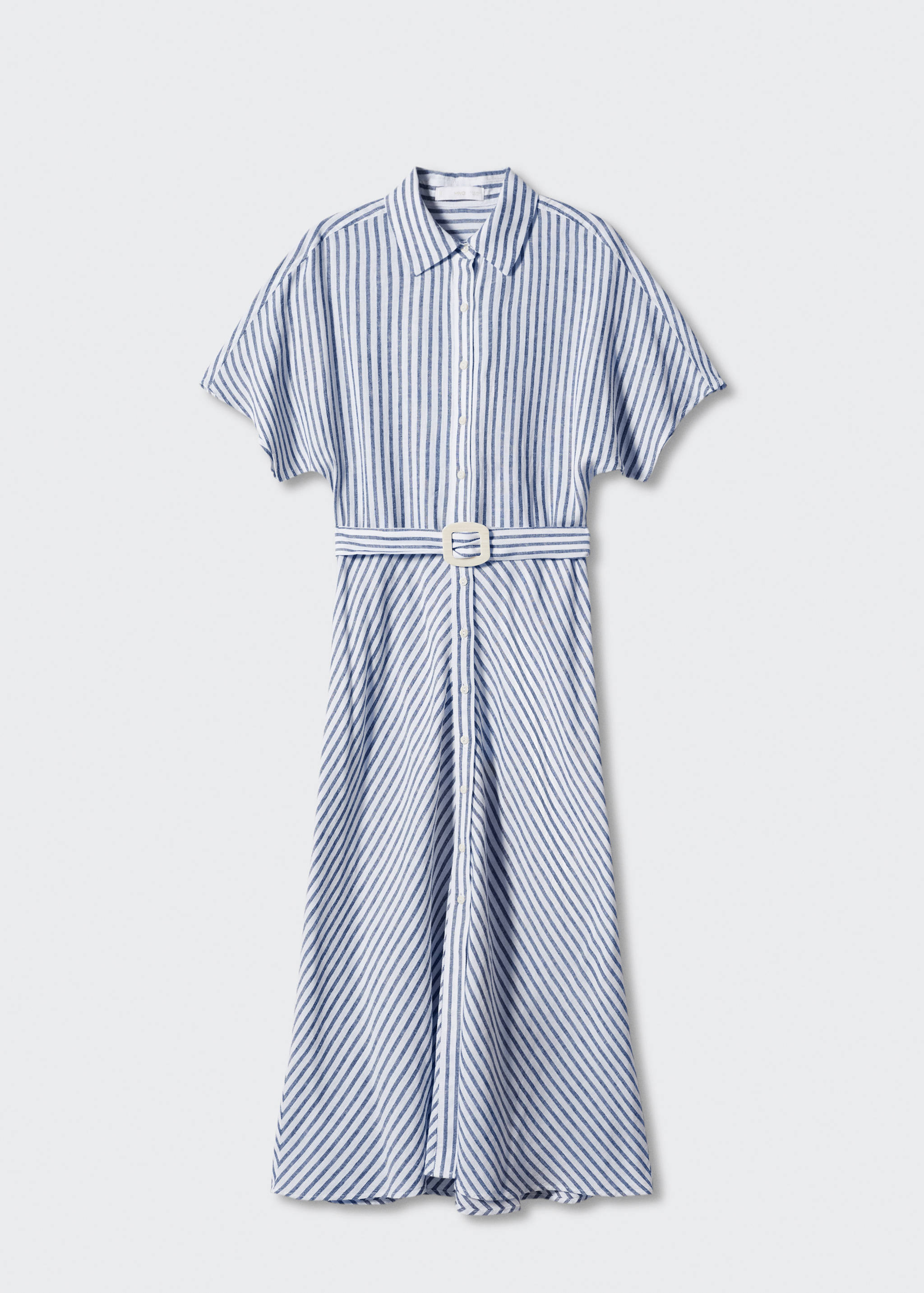 Linen striped shirt dress - Article without model