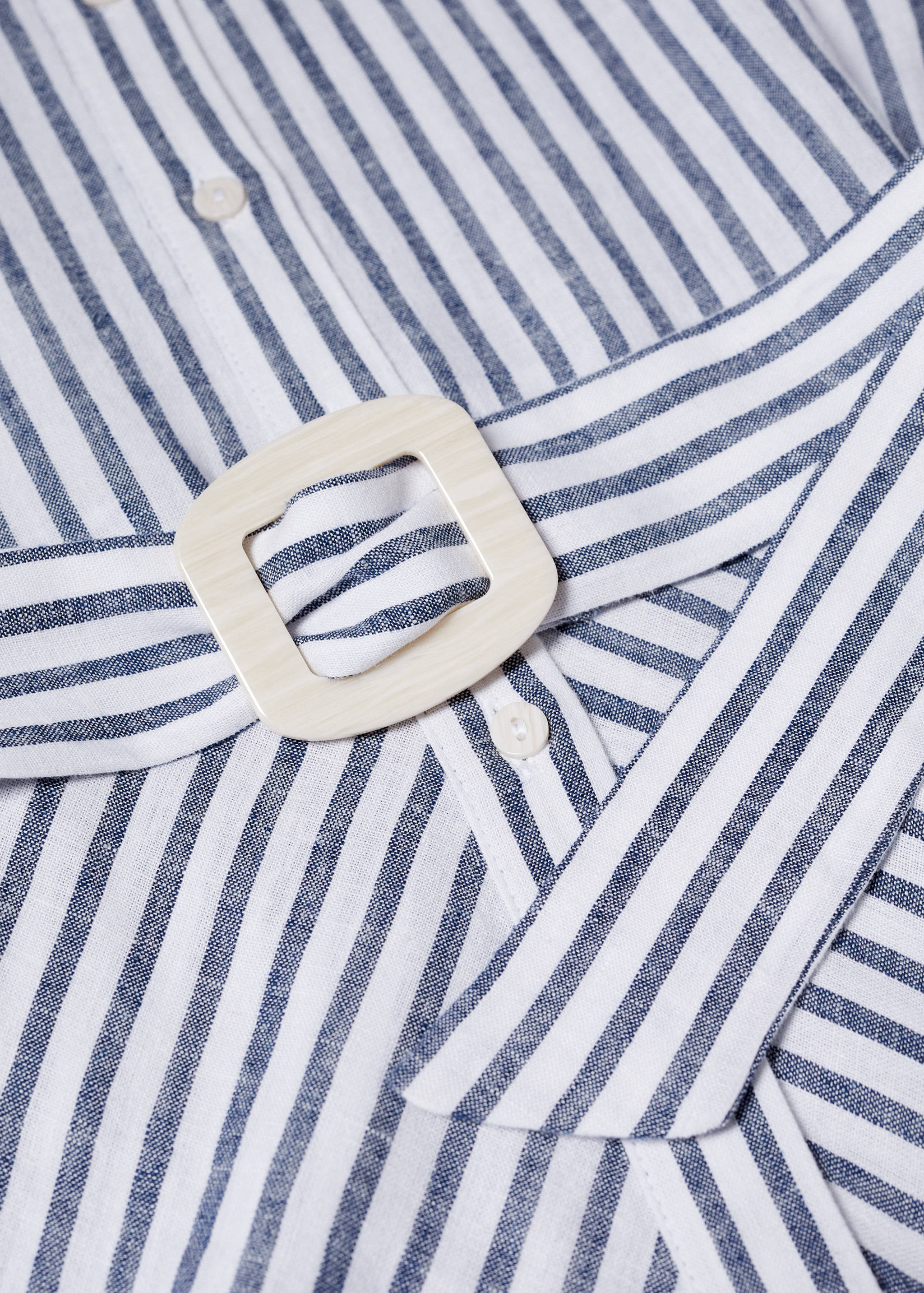 Linen striped shirt dress - Details of the article 8