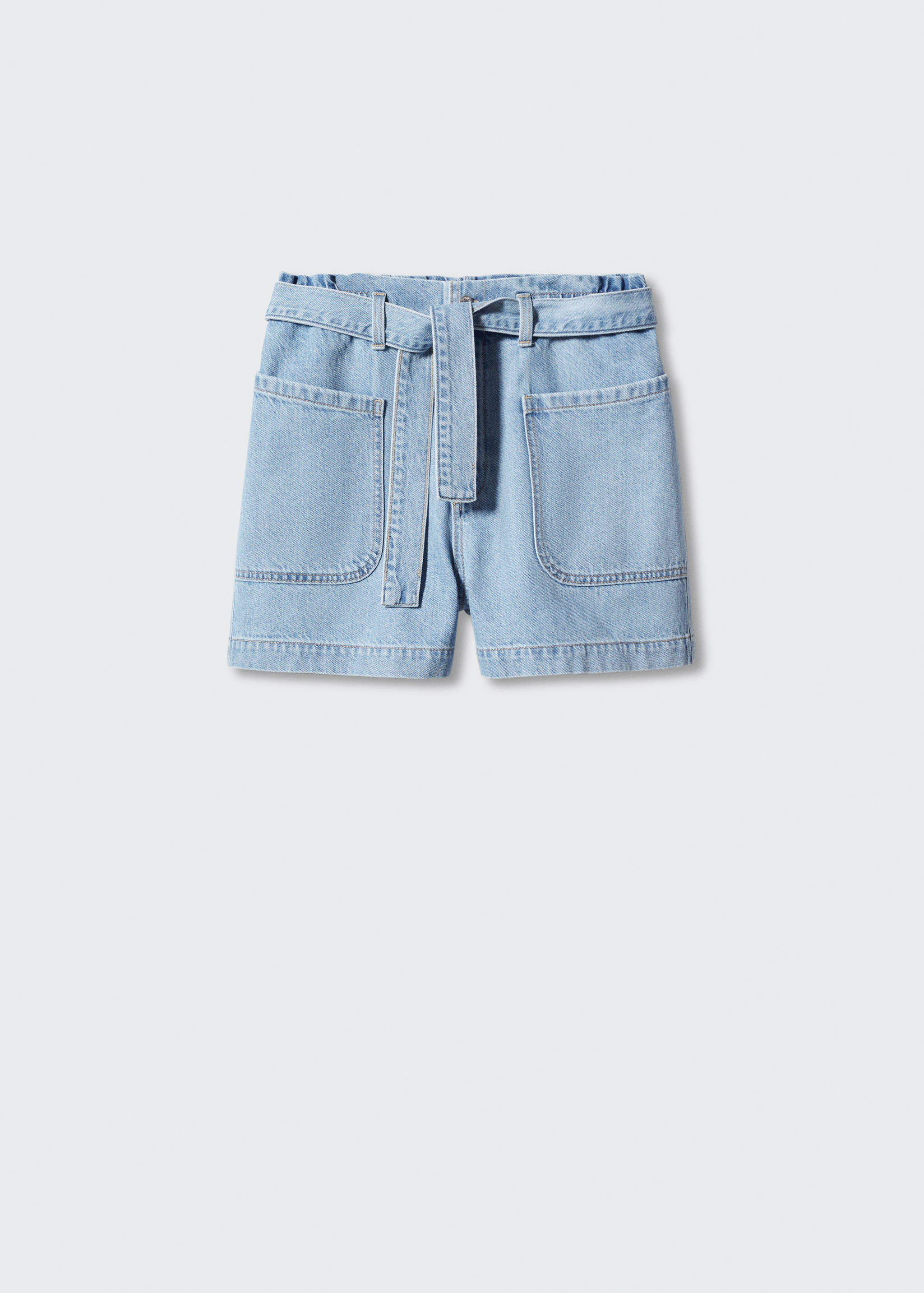 Paperbag denim shorts - Article without model