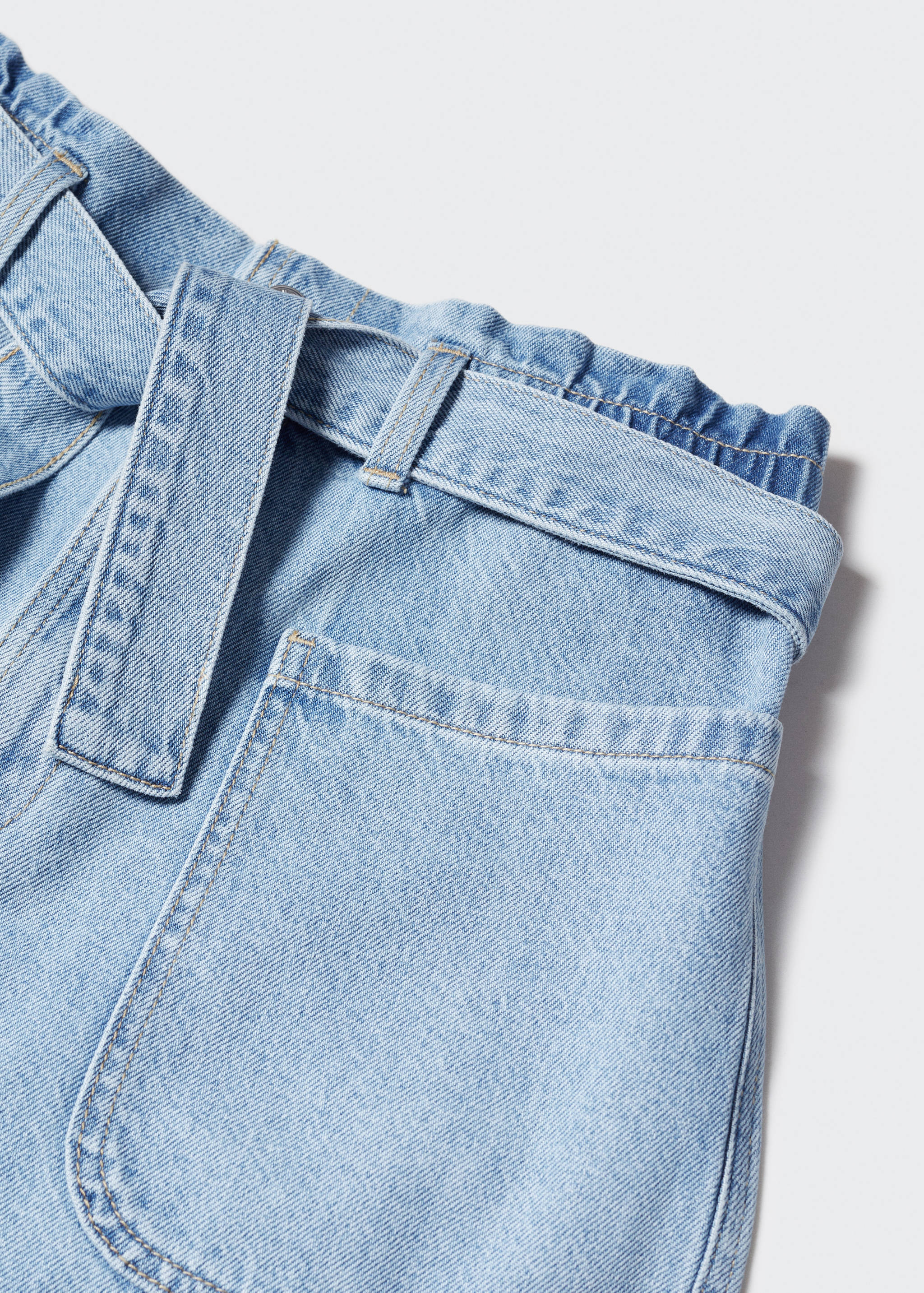 Paperbag denim shorts - Details of the article 8