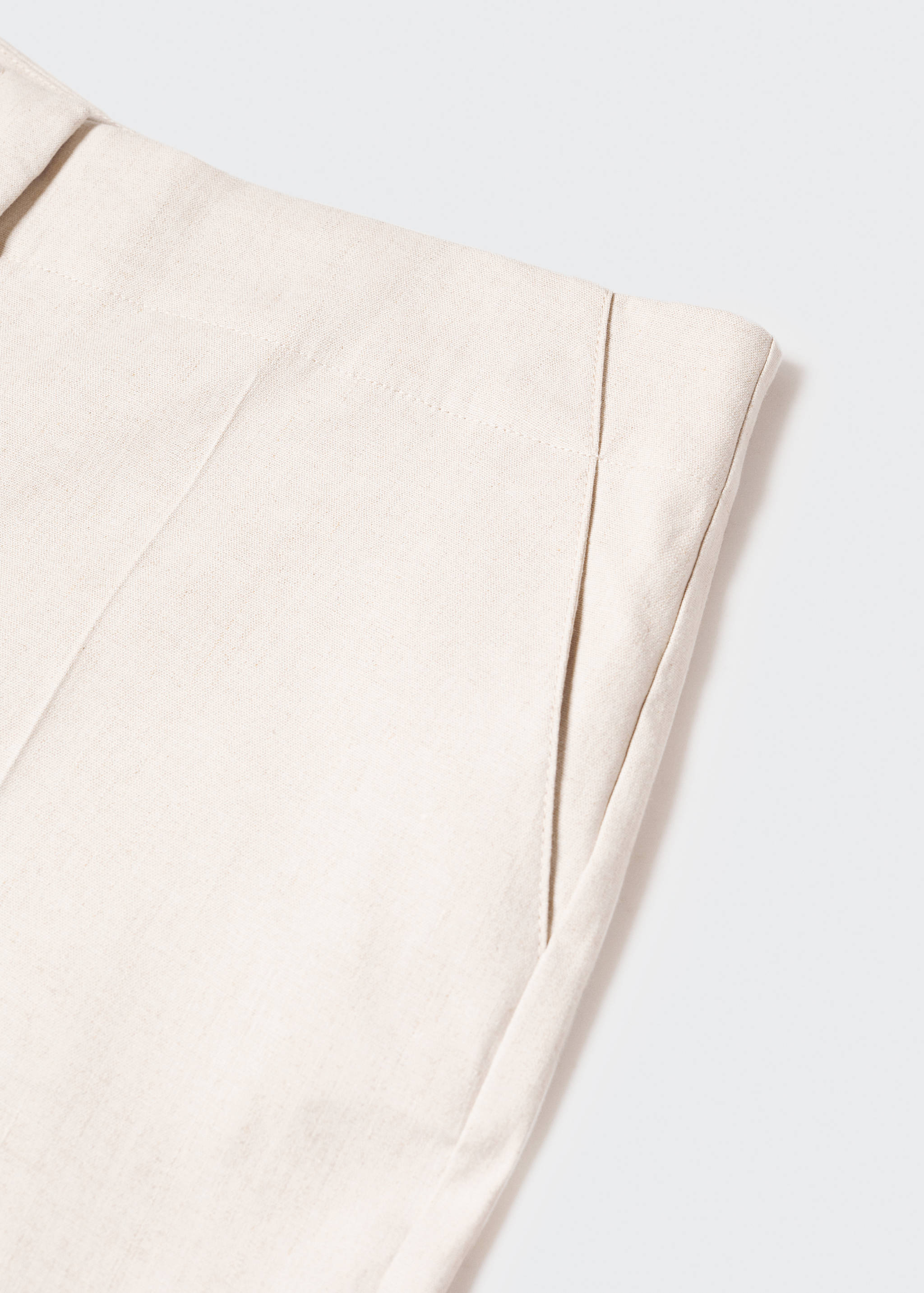 Straight linen-blend pants - Details of the article 8