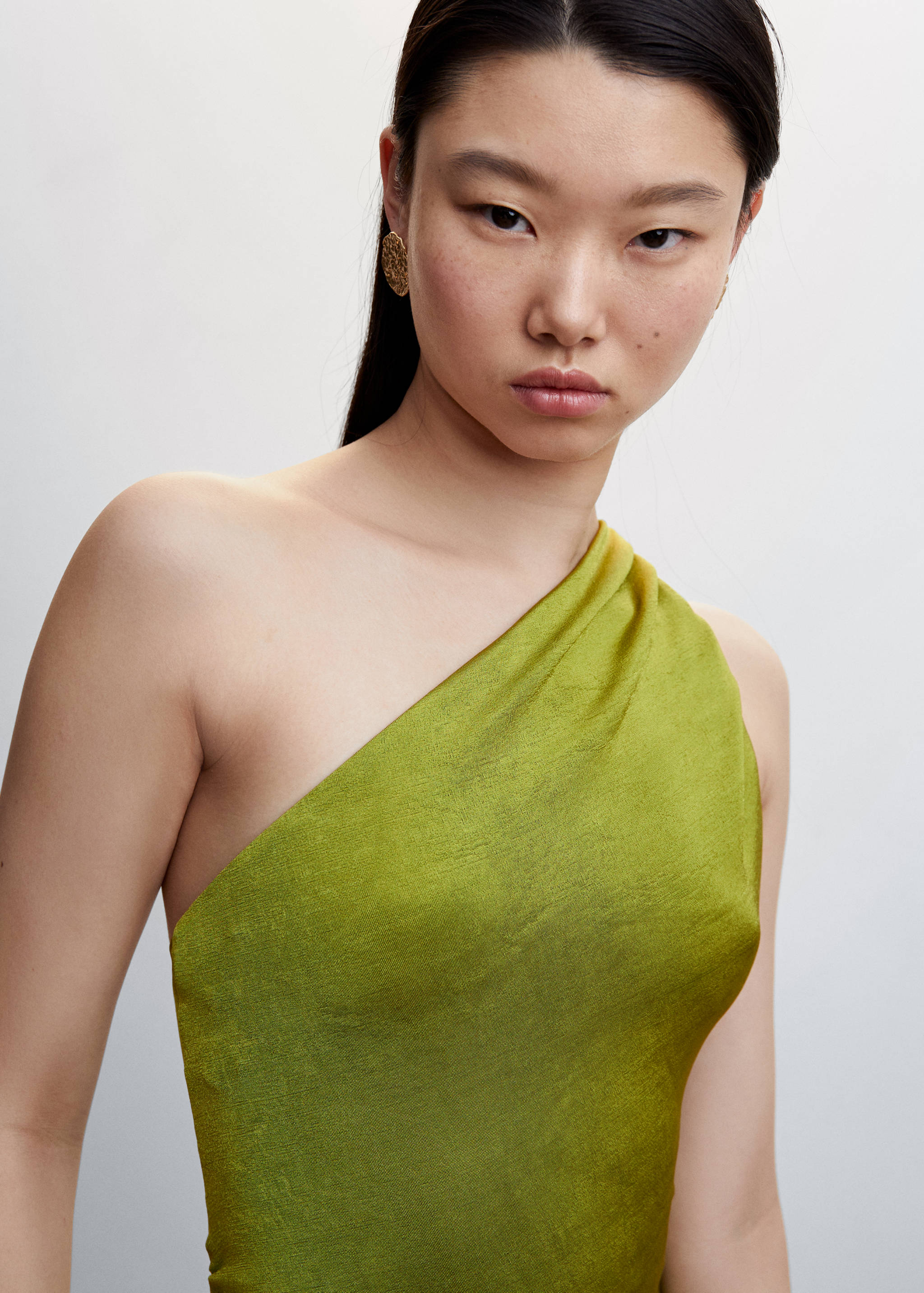 Asymmetric draped gown - Details of the article 1