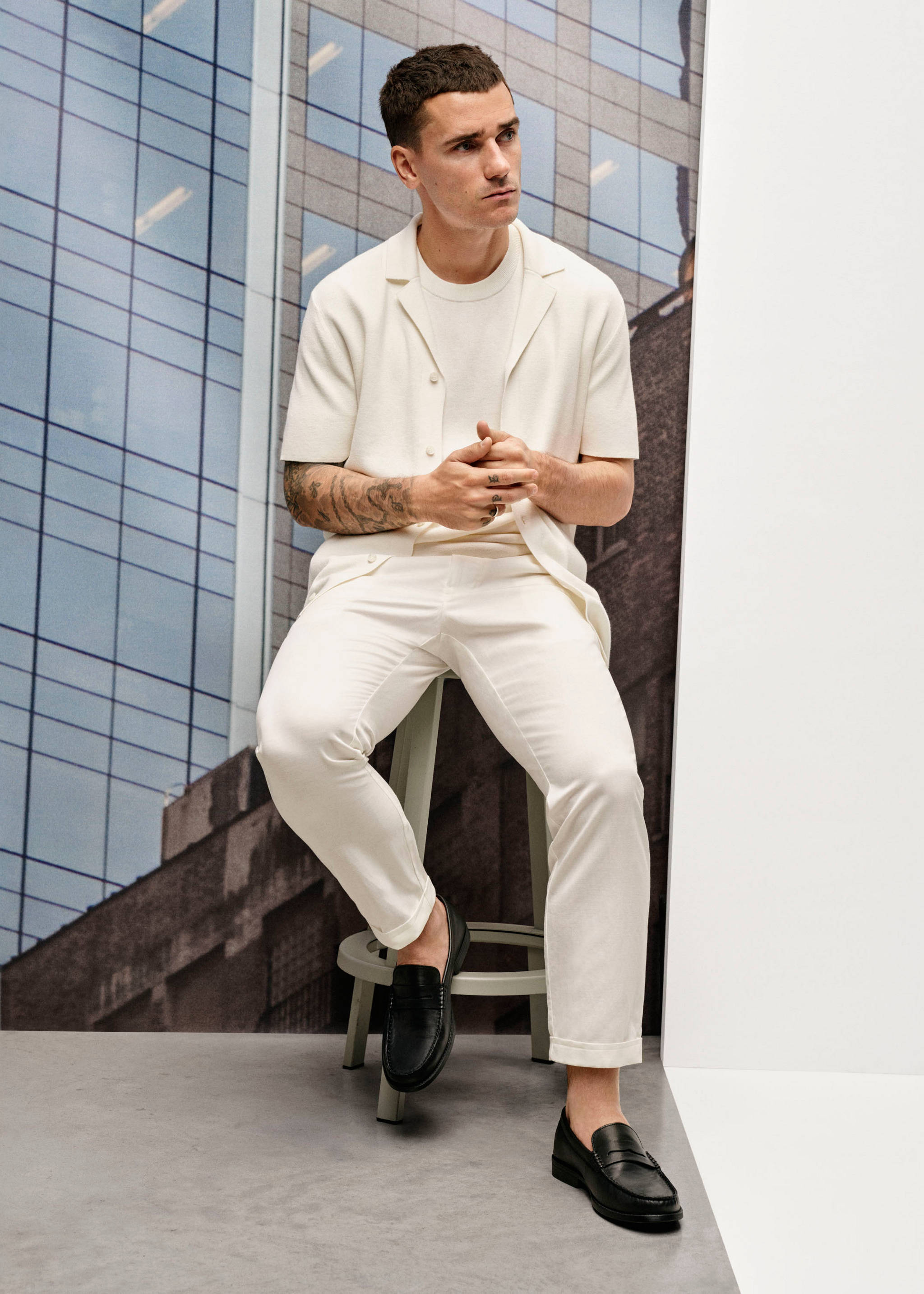 Linen drawstring trousers - lyocell - Details of the article 5