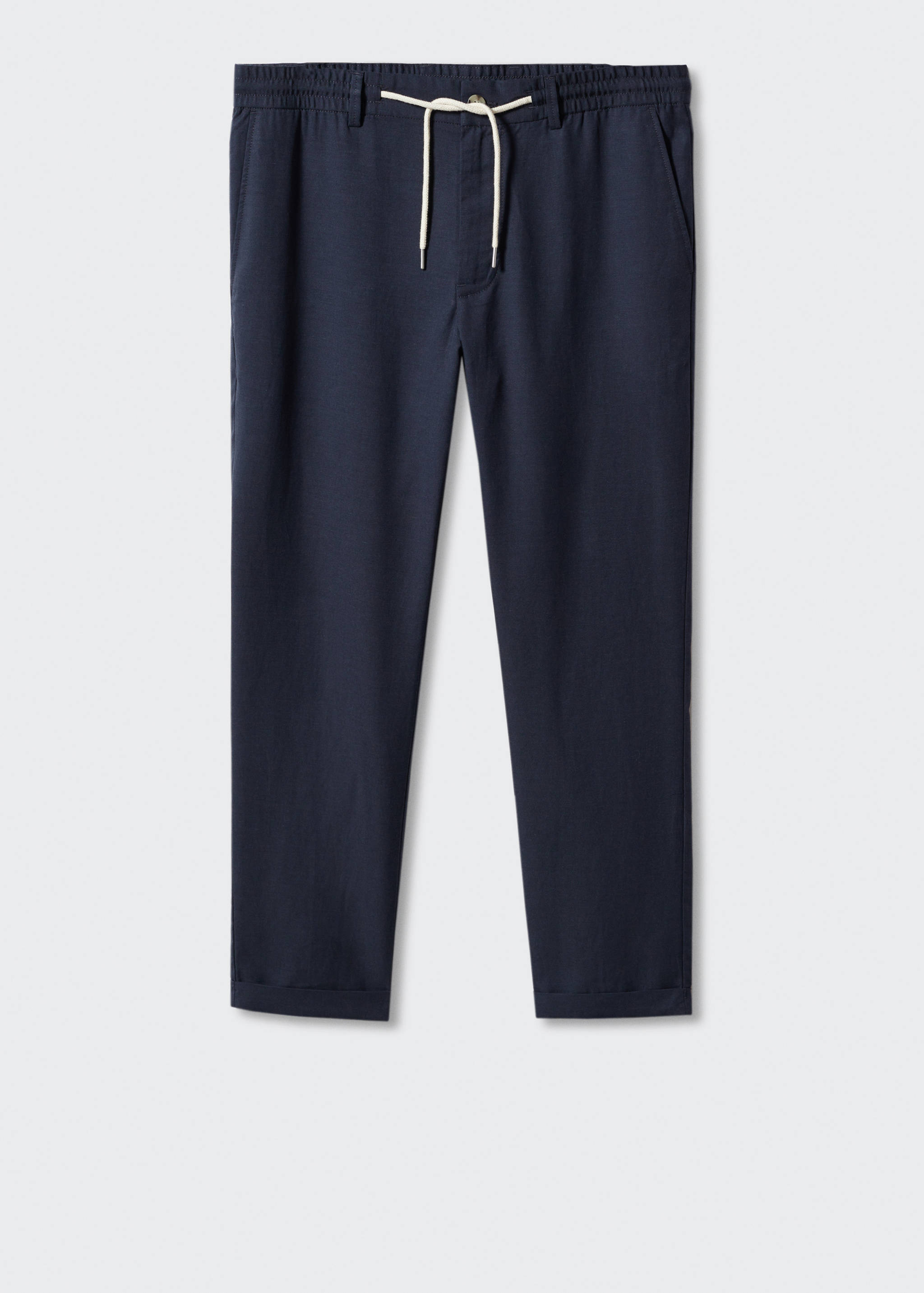 Linen drawstring trousers - lyocell - Article without model