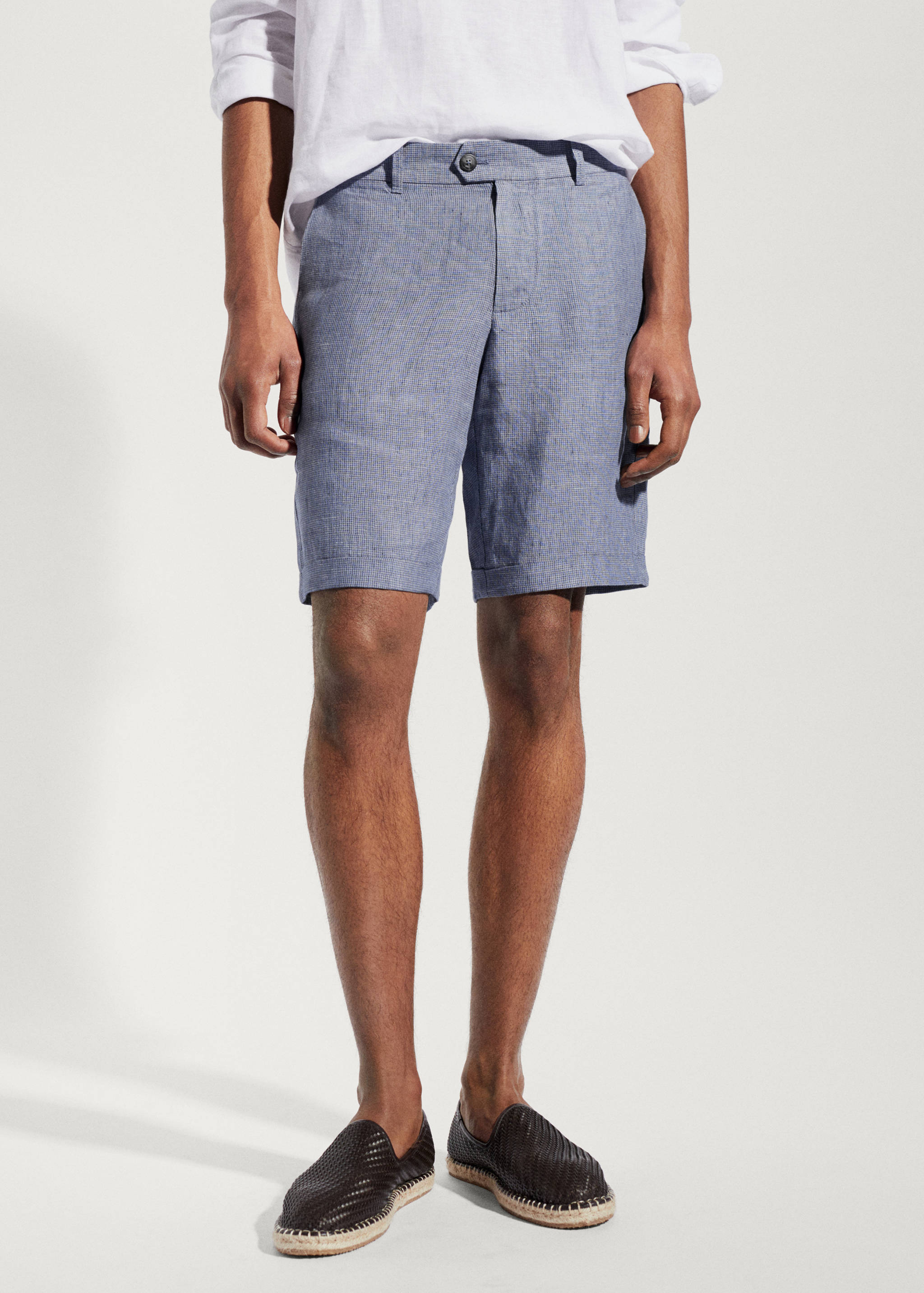 100% linen shorts - Medium plane