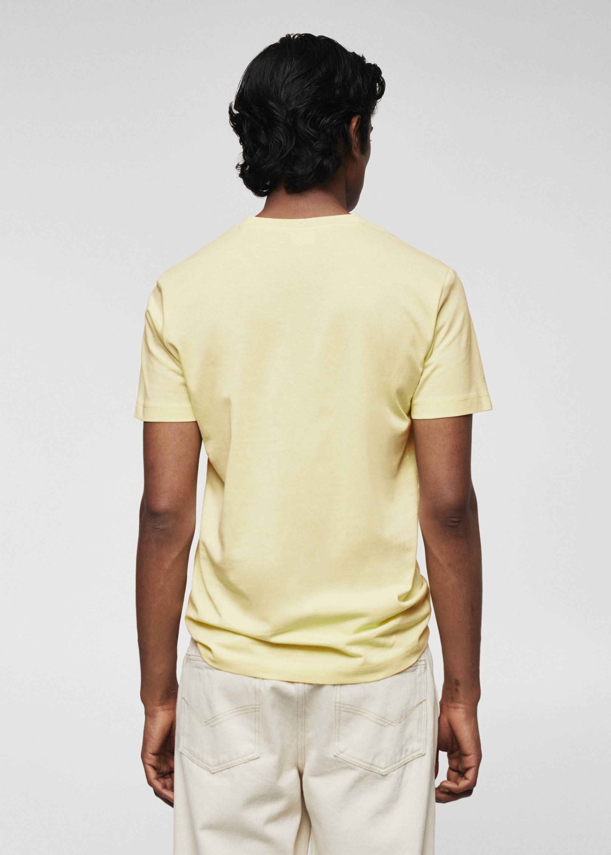 T-shirt col V 100 % coton - Verso de l’article