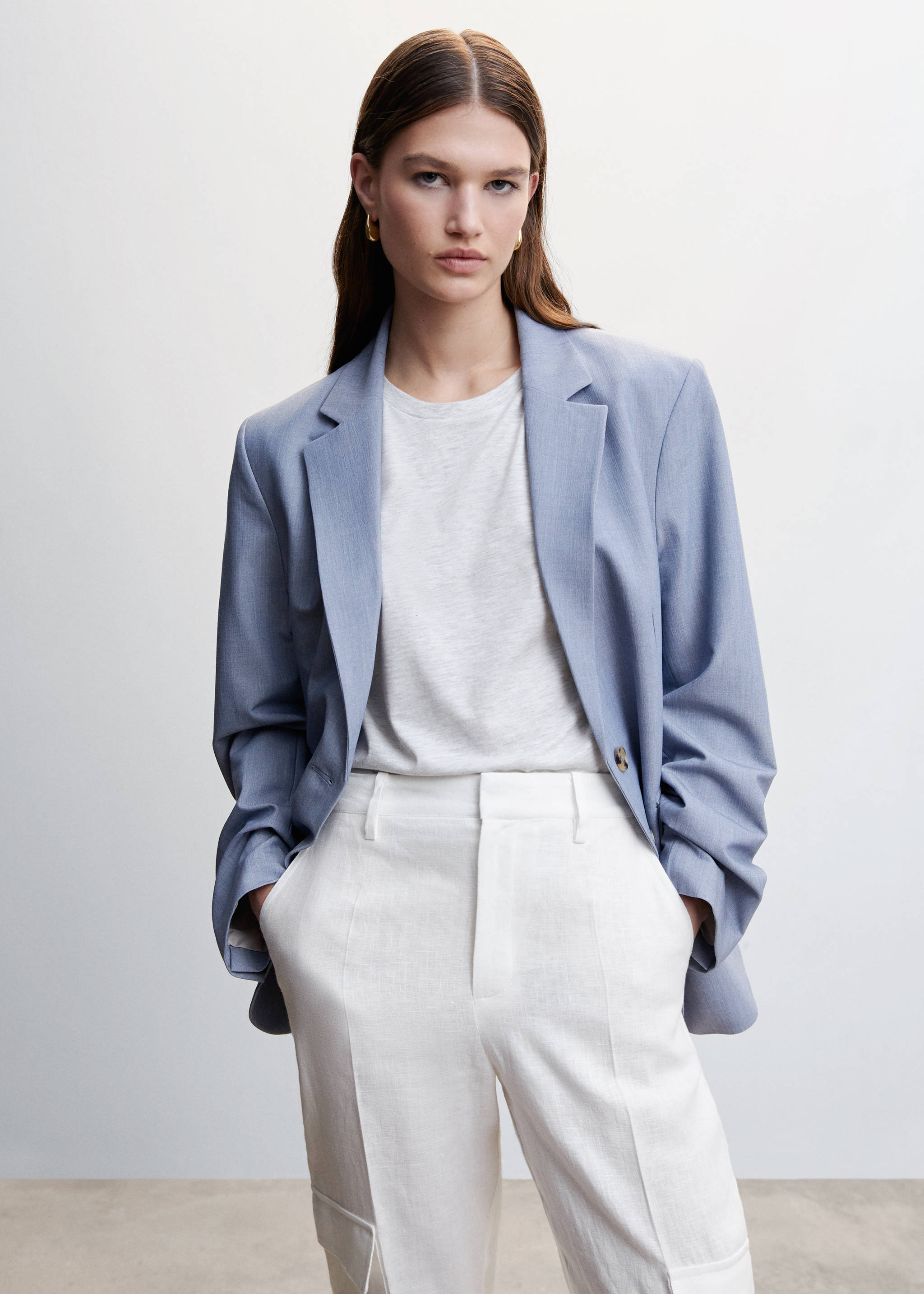 Linen cargo trousers - Details of the article 1