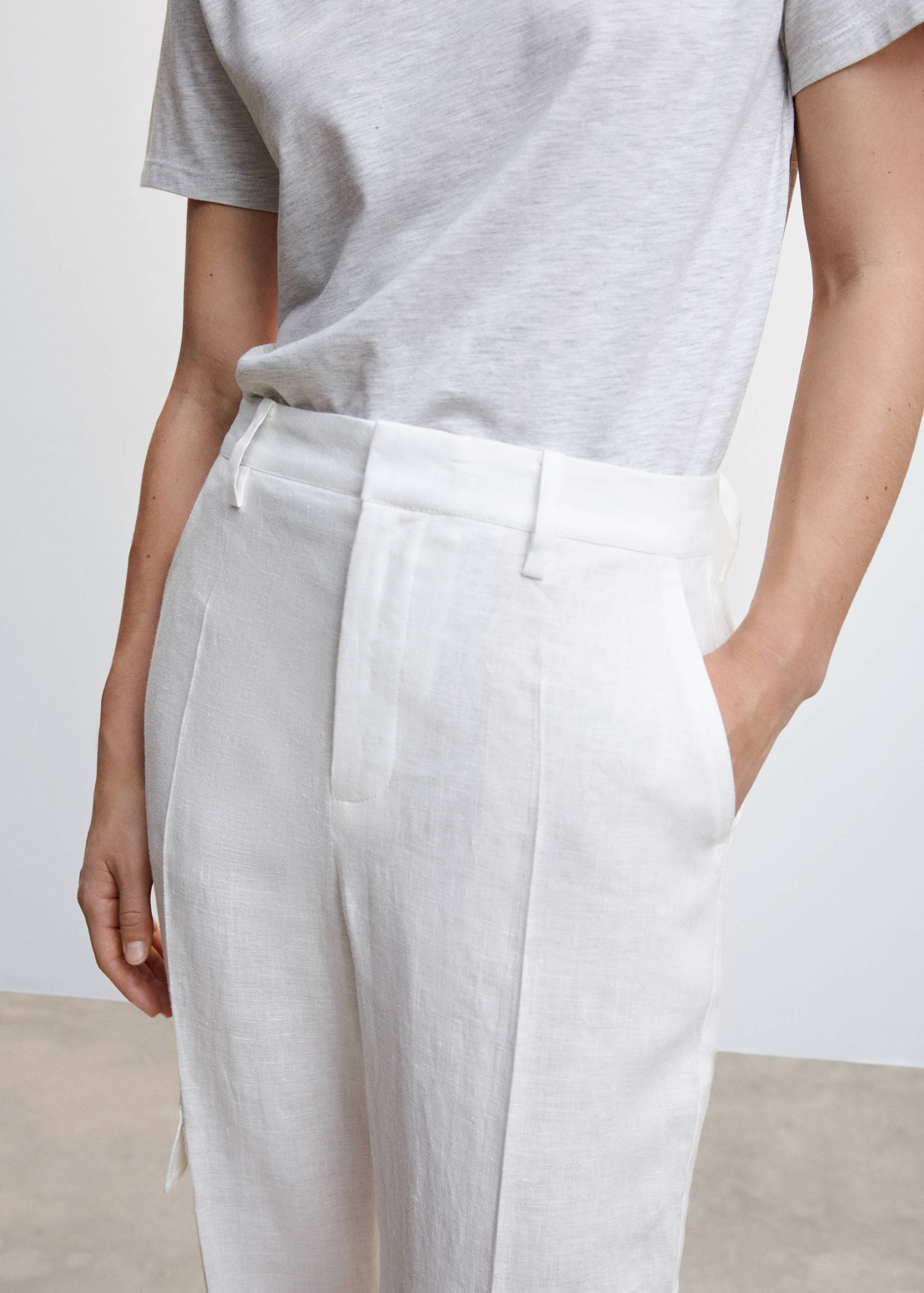 Linen cargo trousers - Details of the article 6