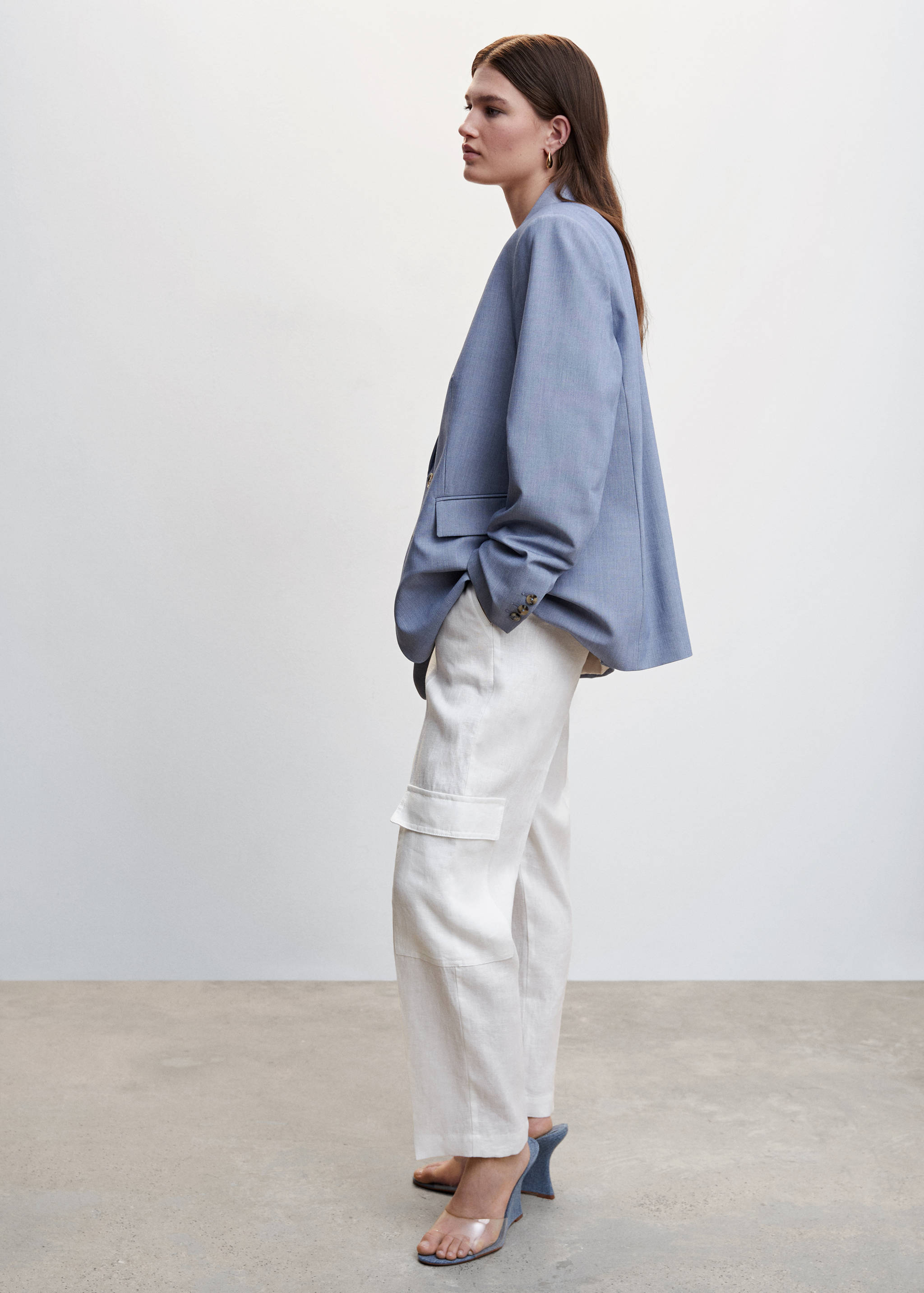 Linen cargo trousers - Details of the article 2