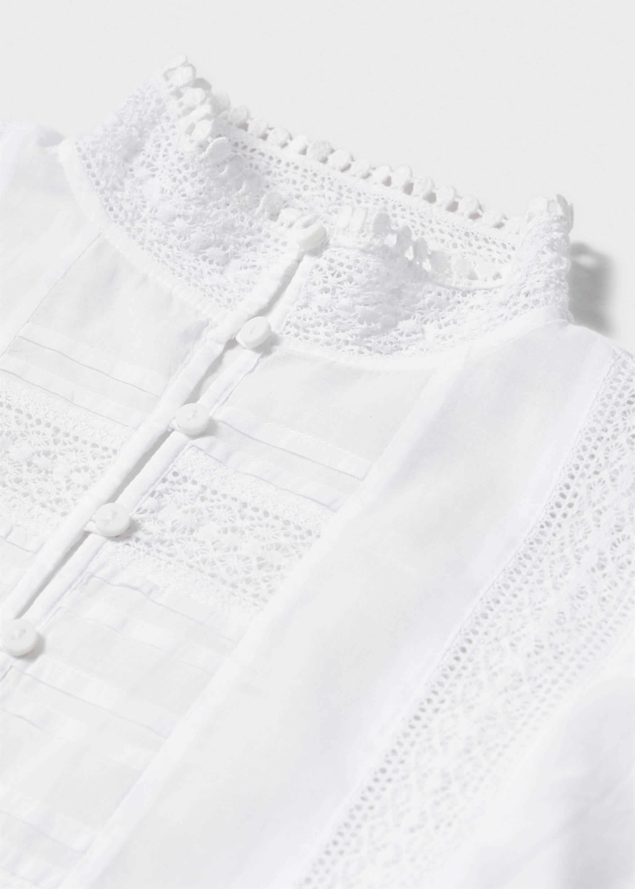 Lace panel cotton blouse - Details of the article 8