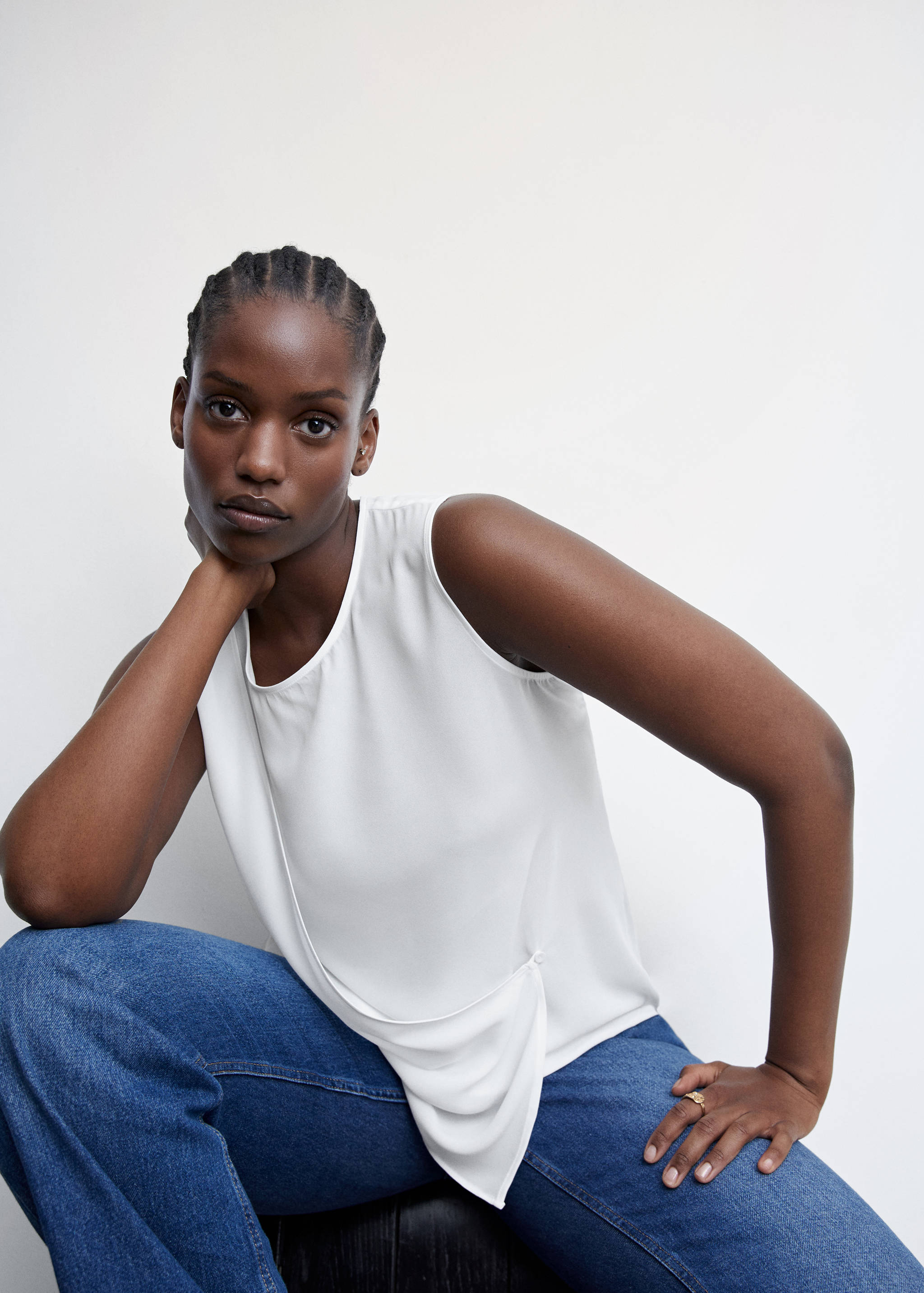 Blusa cruzada botón - Detalle del artículo 4