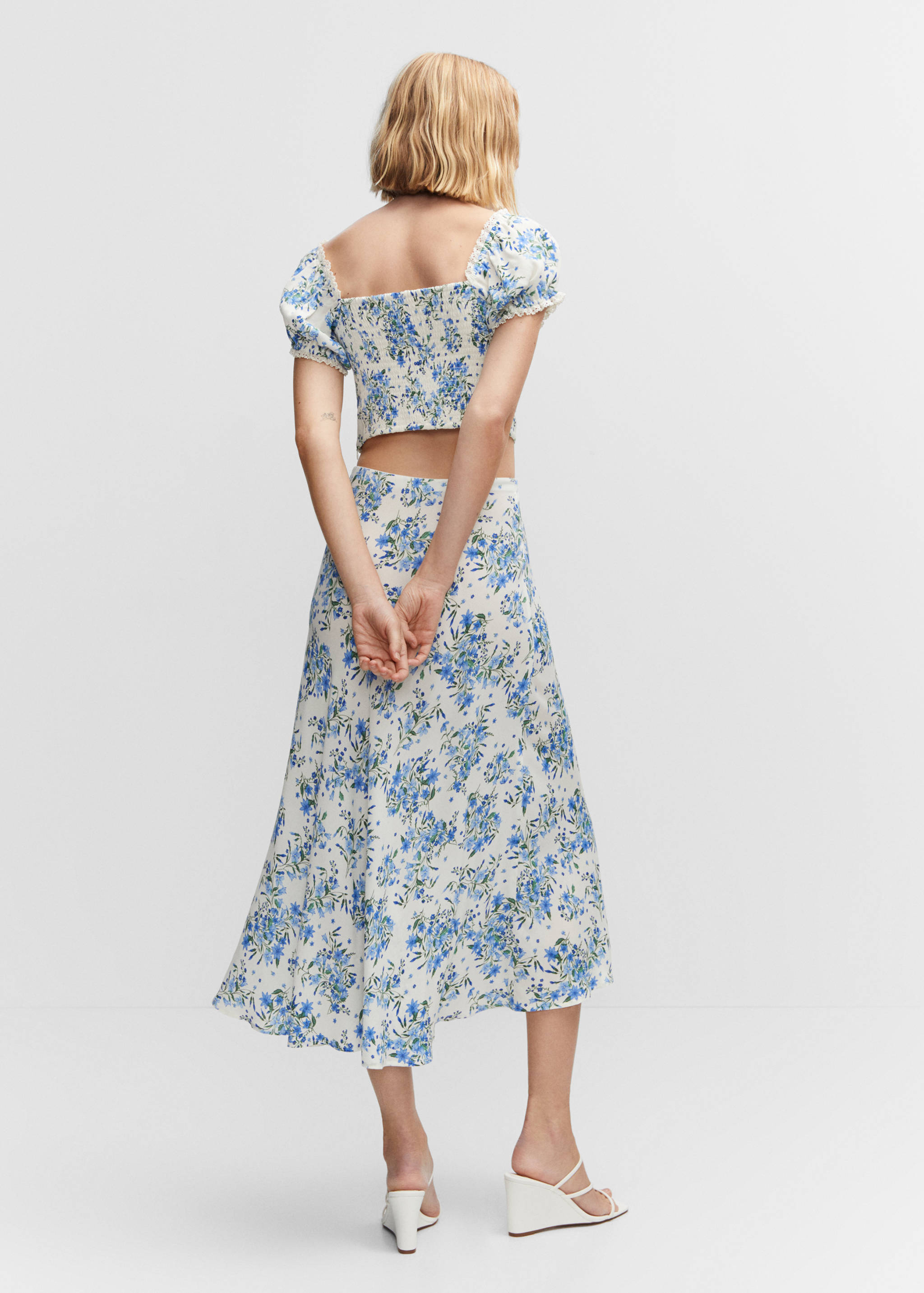 Crop top à fleurs - Verso de l’article