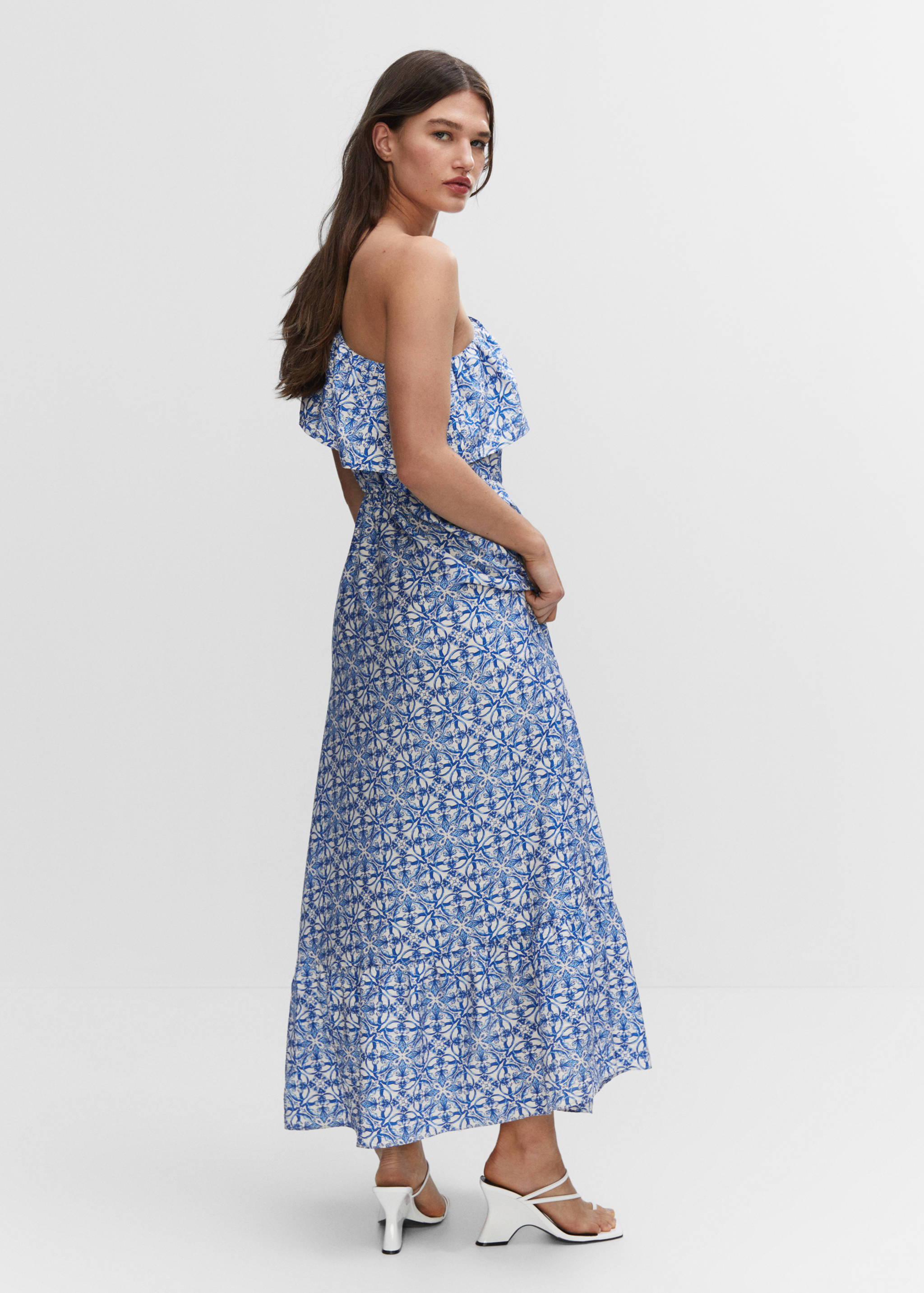 Asymmetrical ruffle dress - Reverse of the article