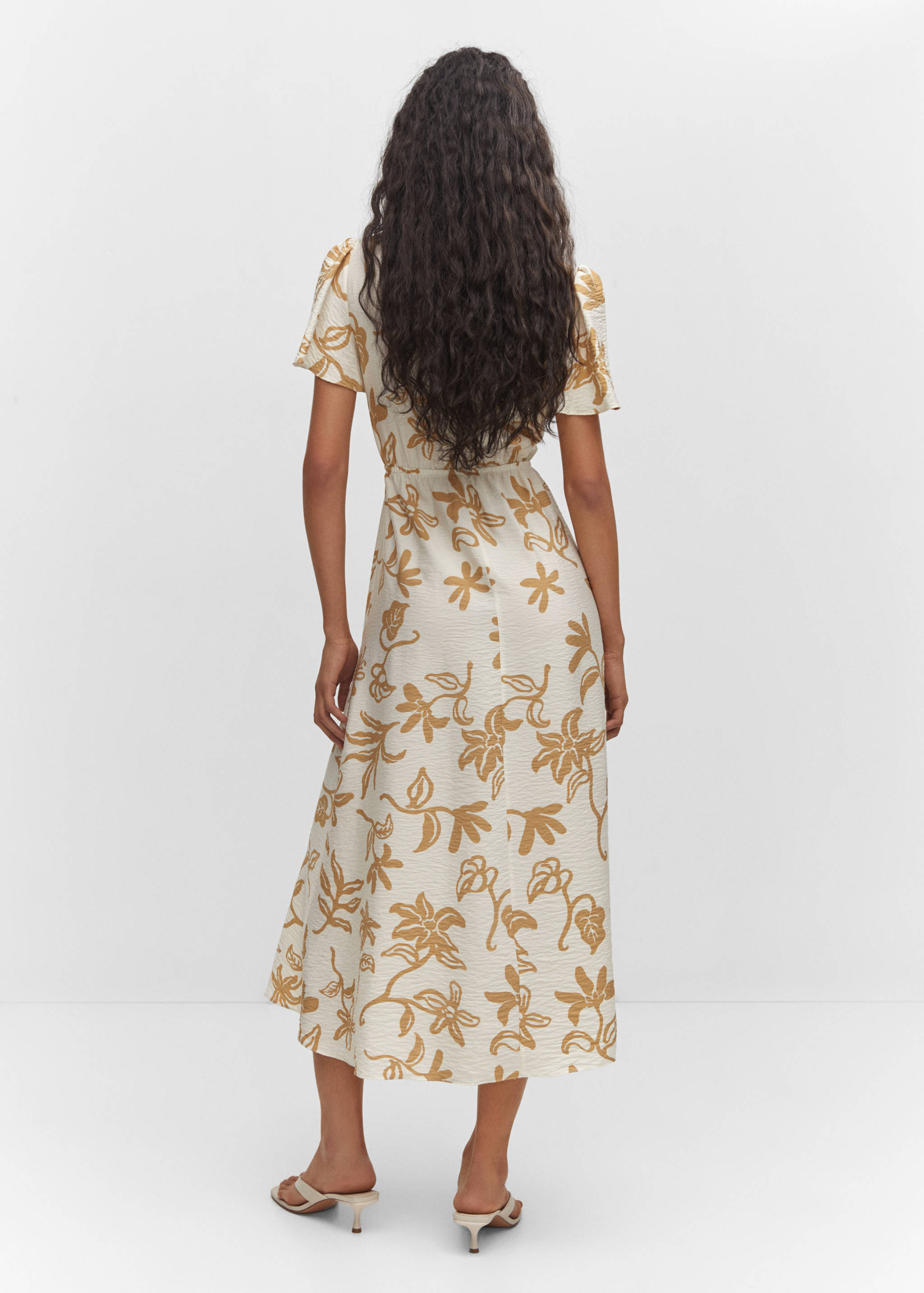 Printed cut-out detail dress - Reverse of the article