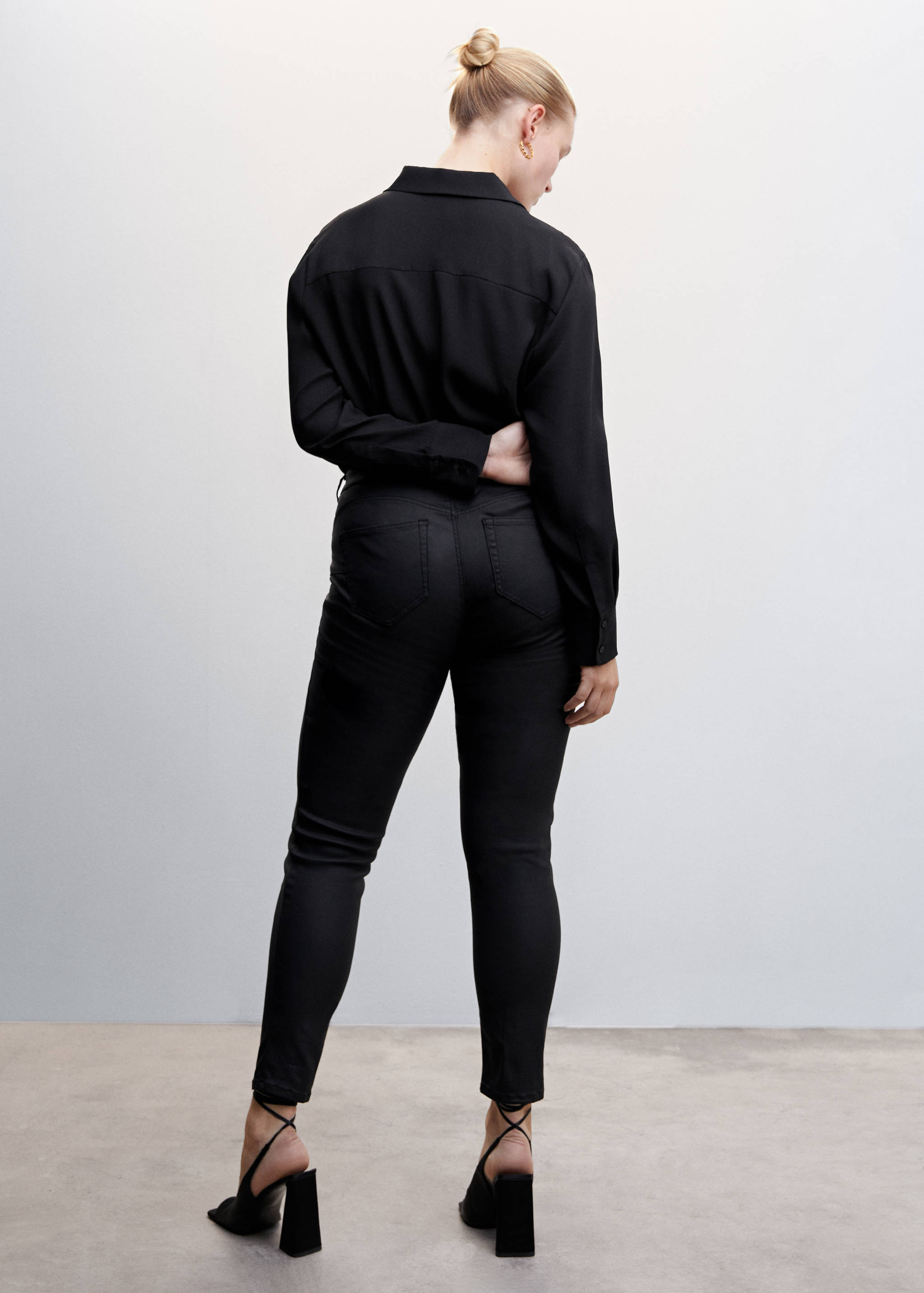 Skinny push-up waxed jeans - Details of the article 4