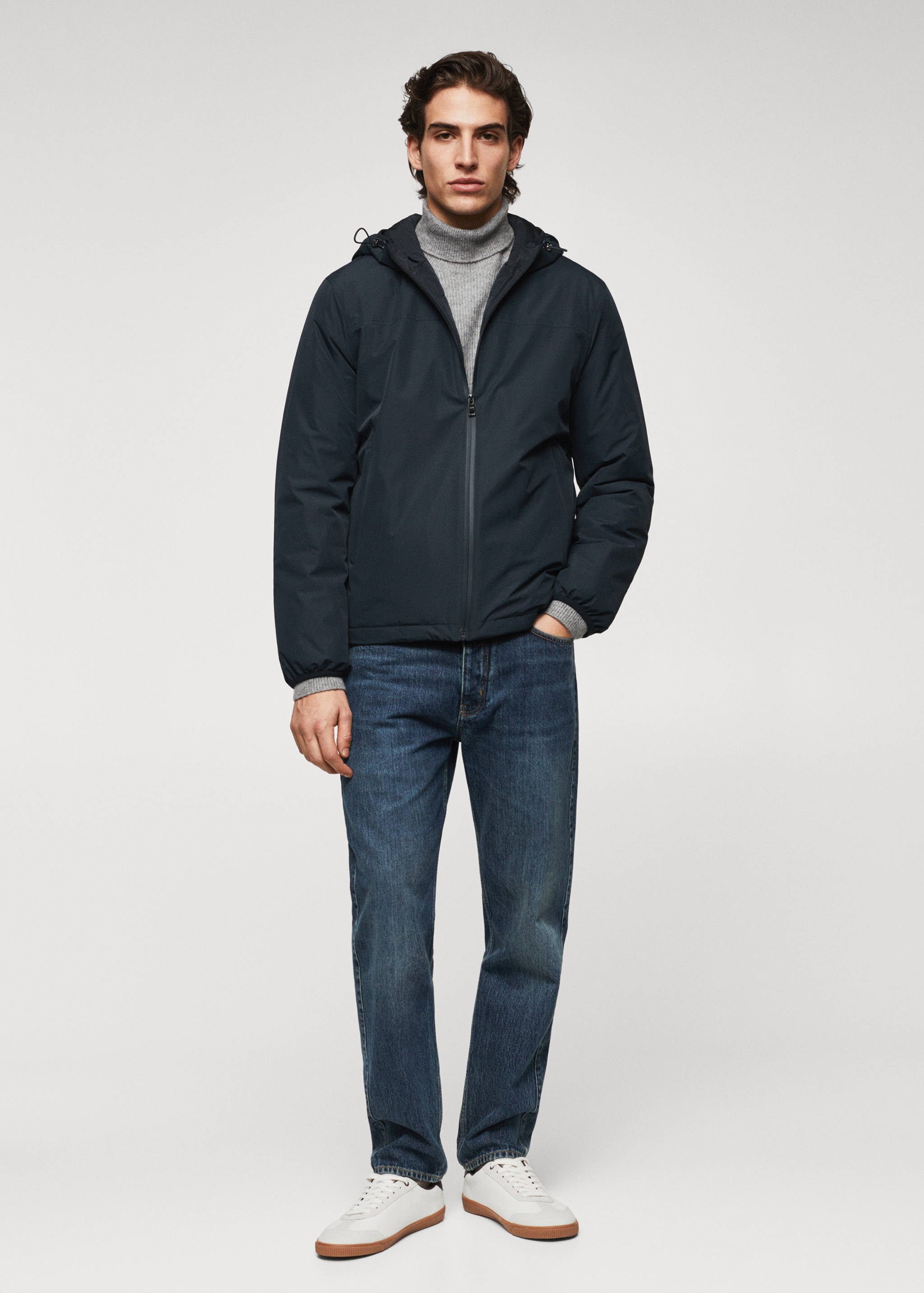 Veste imperméable à capuche - Plan général