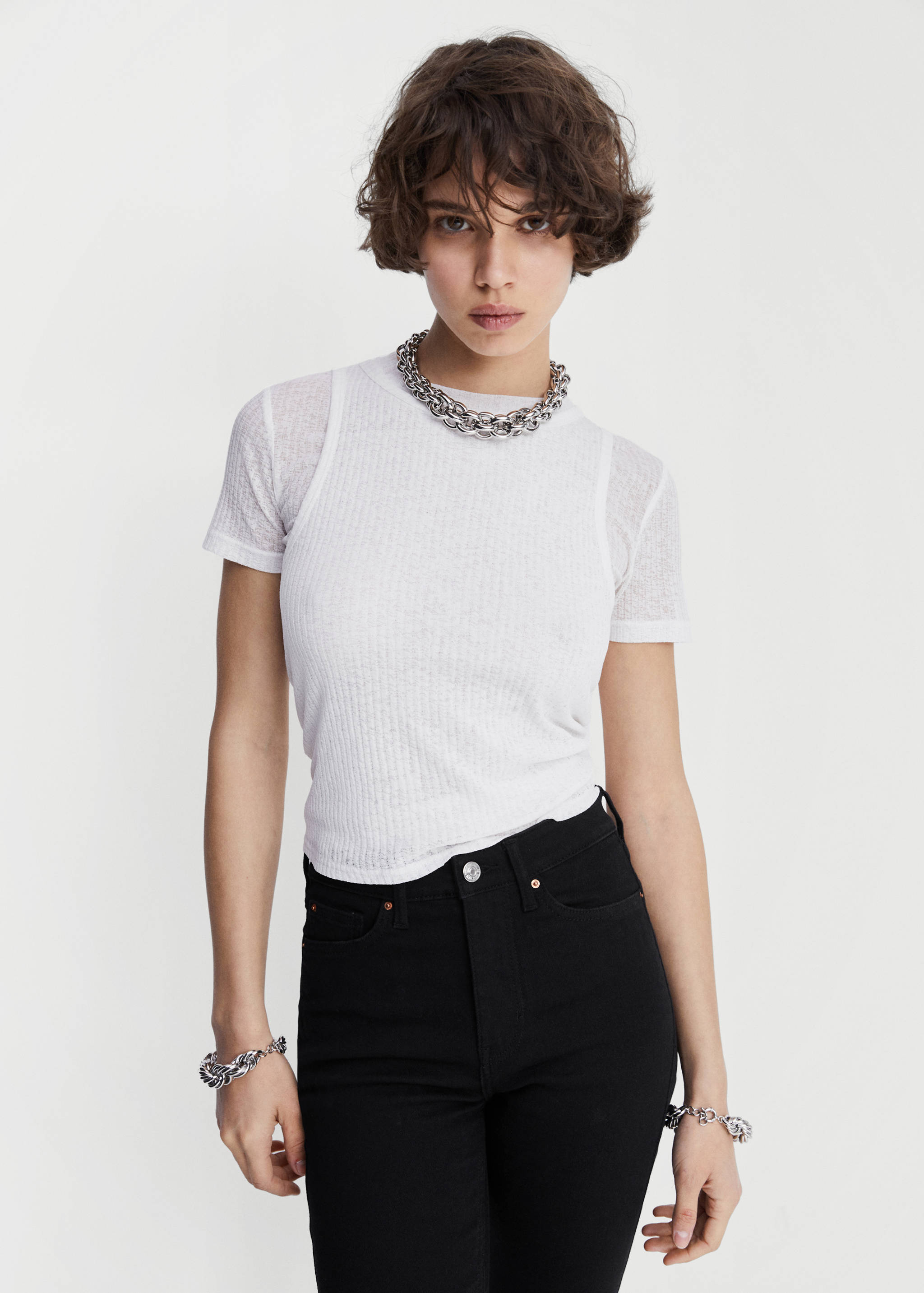 Jeans skinny tiro alto - Detalle del artículo 1