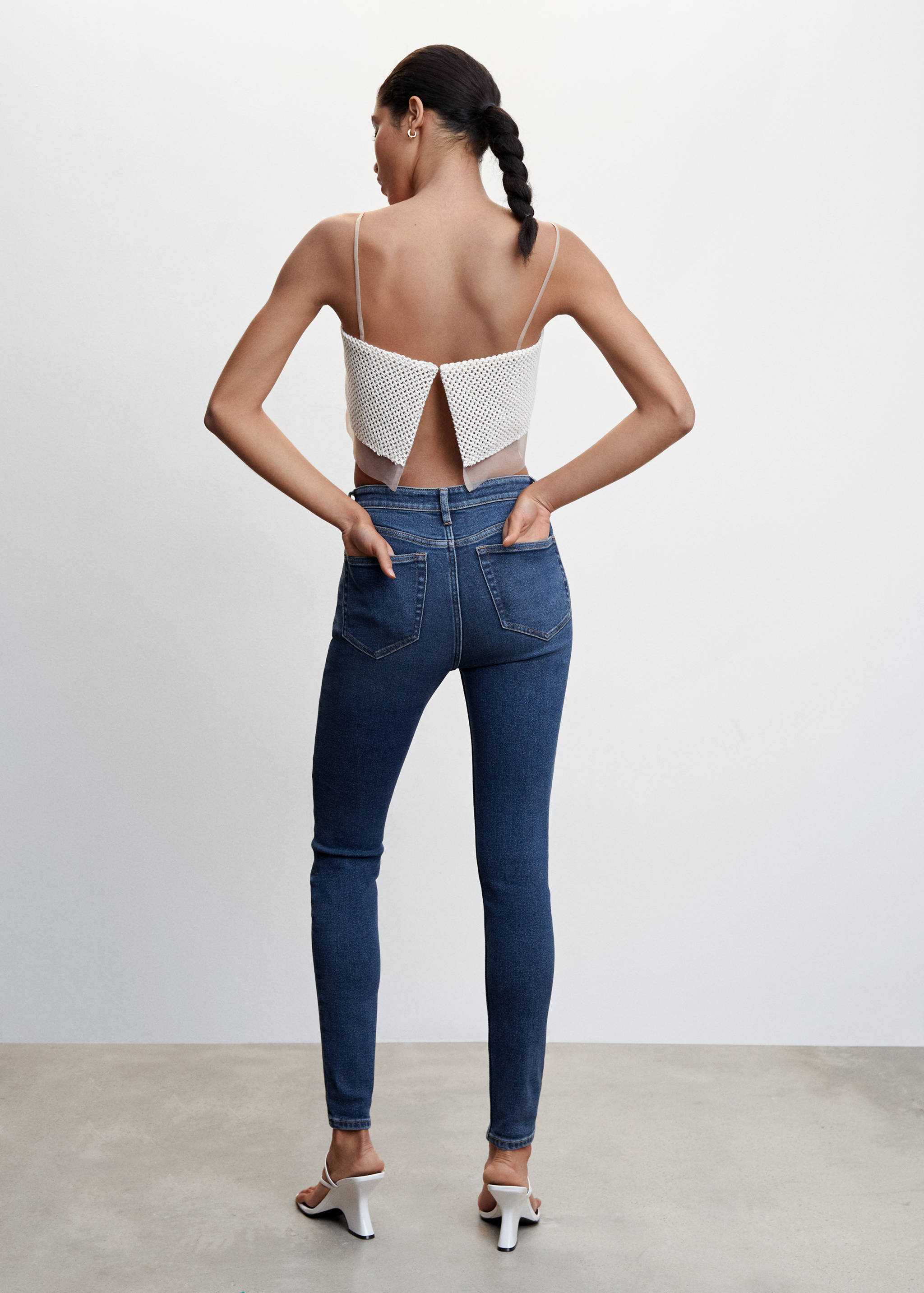 Jeans skinny tiro alto - Reverso del artículo