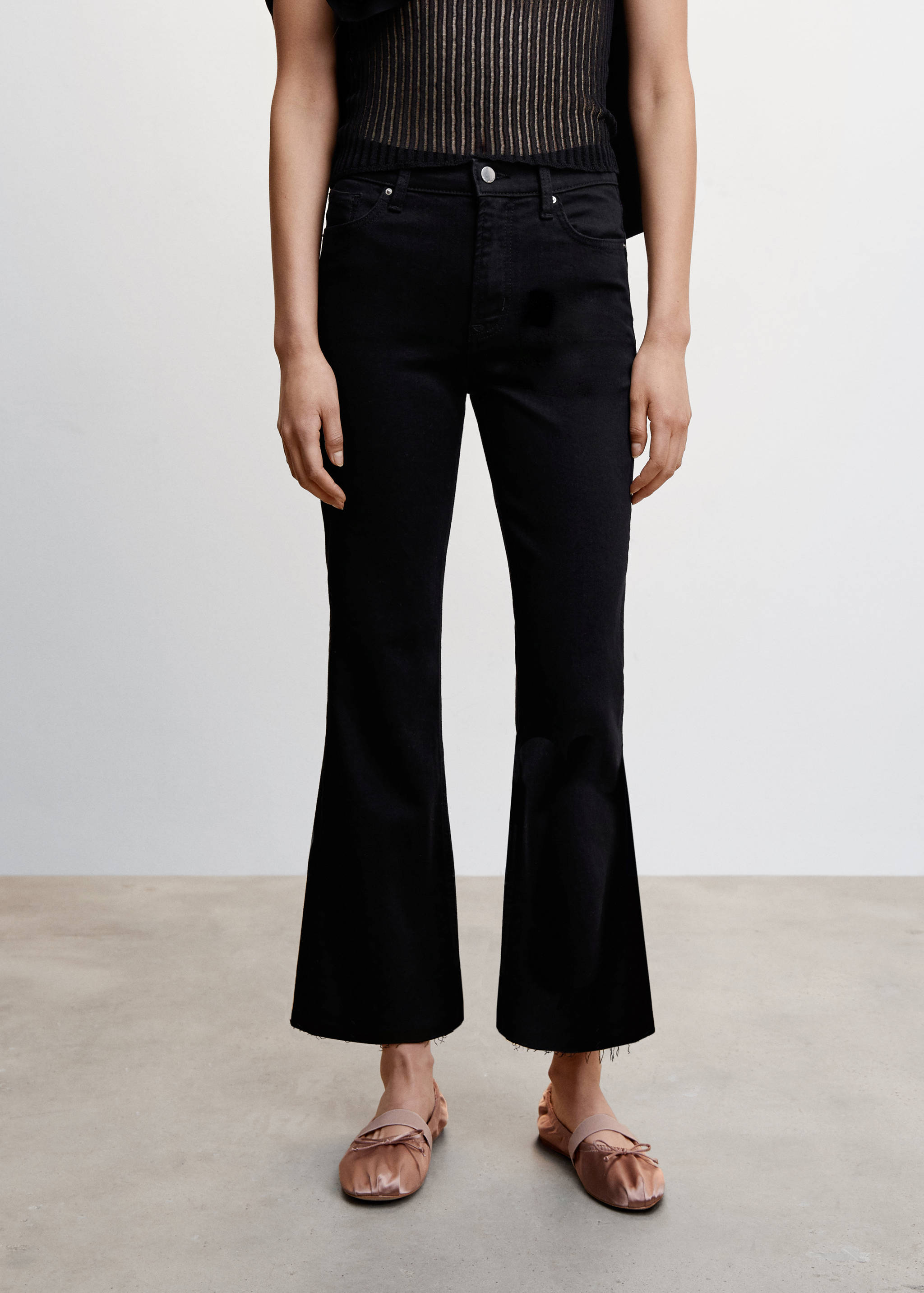 Crop flared jeans - Medium plane