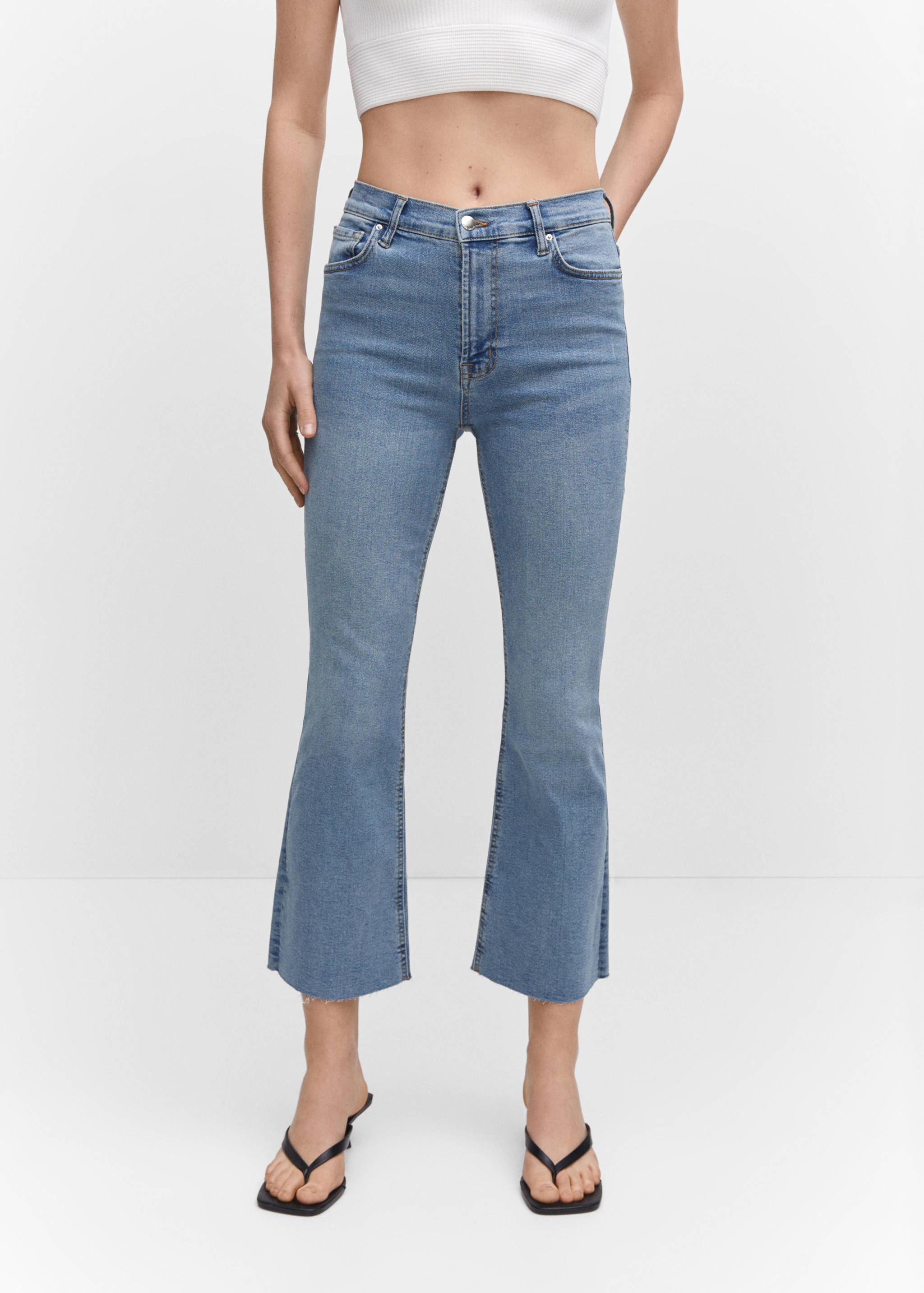 Crop flared jeans - Medium plane