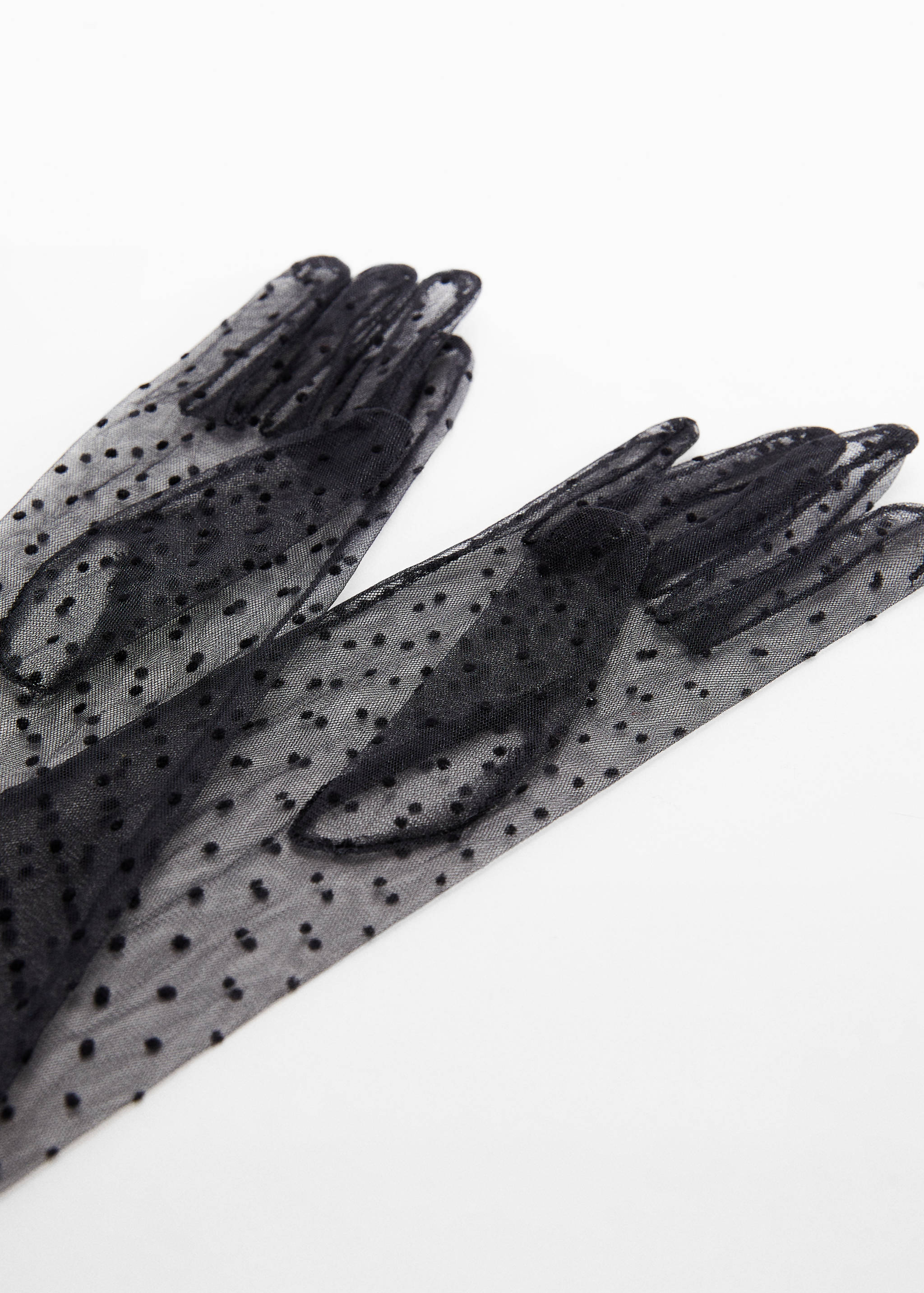 Gants longs semi-transparents - Plan moyen
