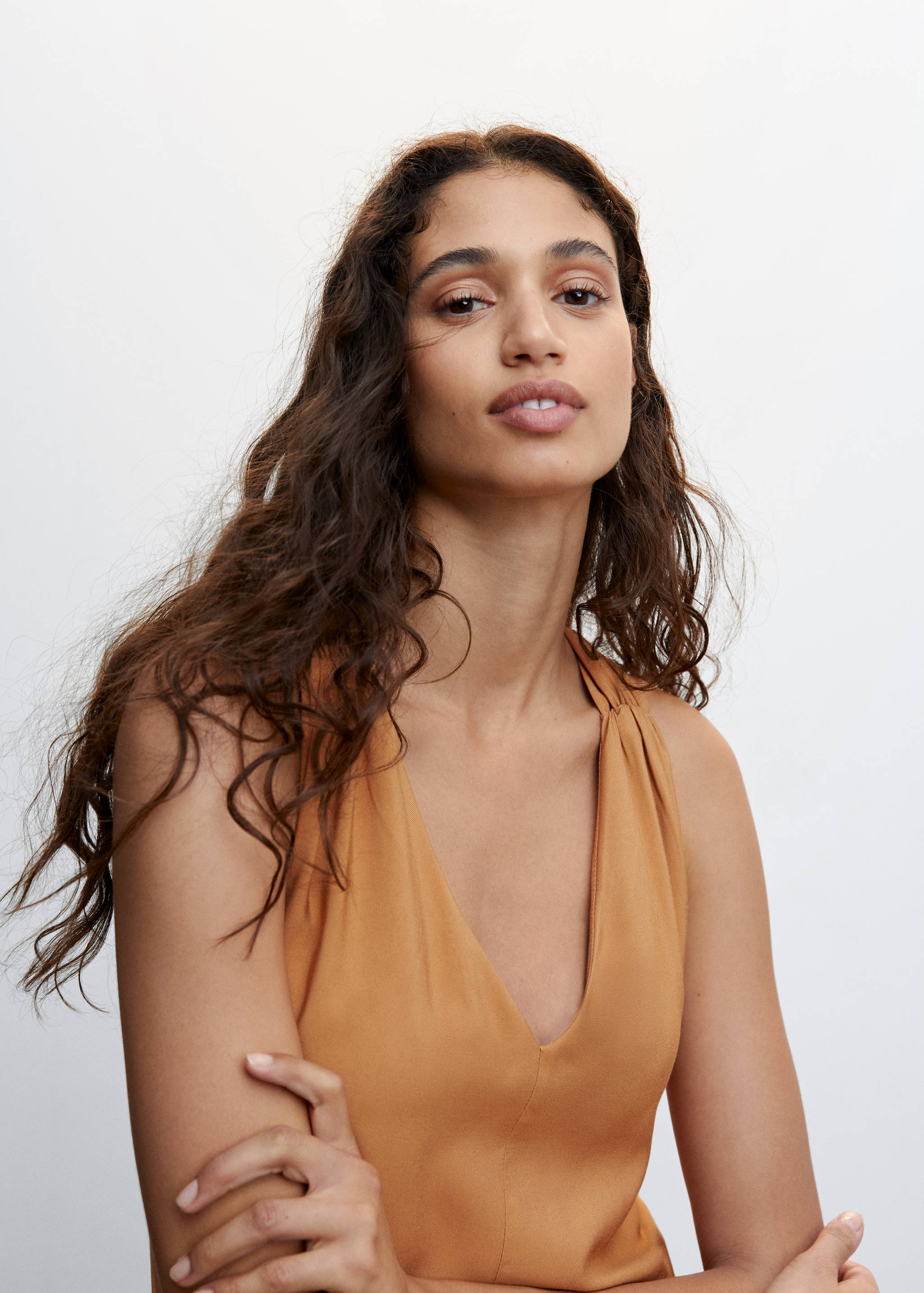 Wrap-back short jumpsuit - Details of the article 1