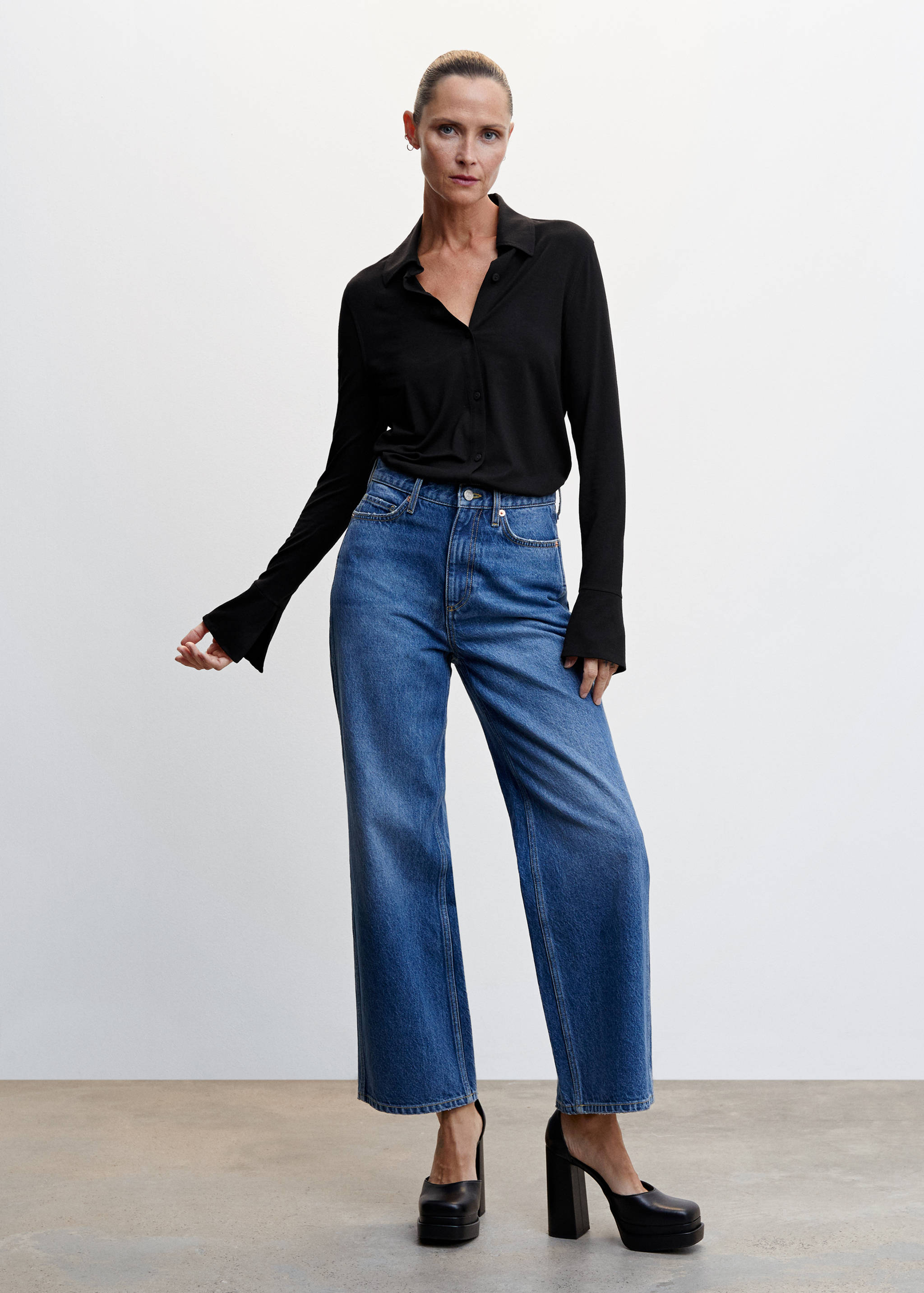 Chemise fluide à boutons - Plan général