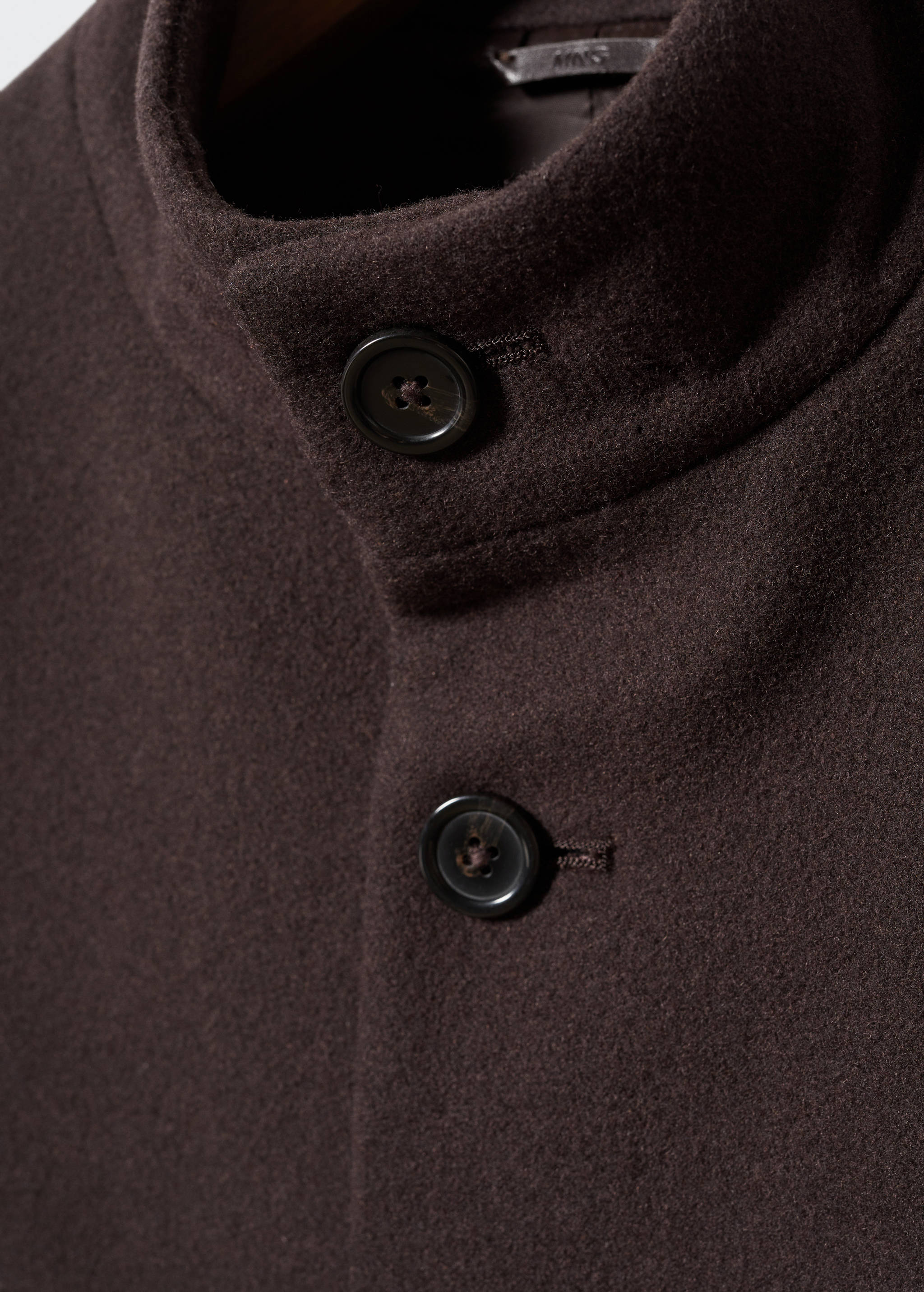 羊毛漏斗领大衣 - null