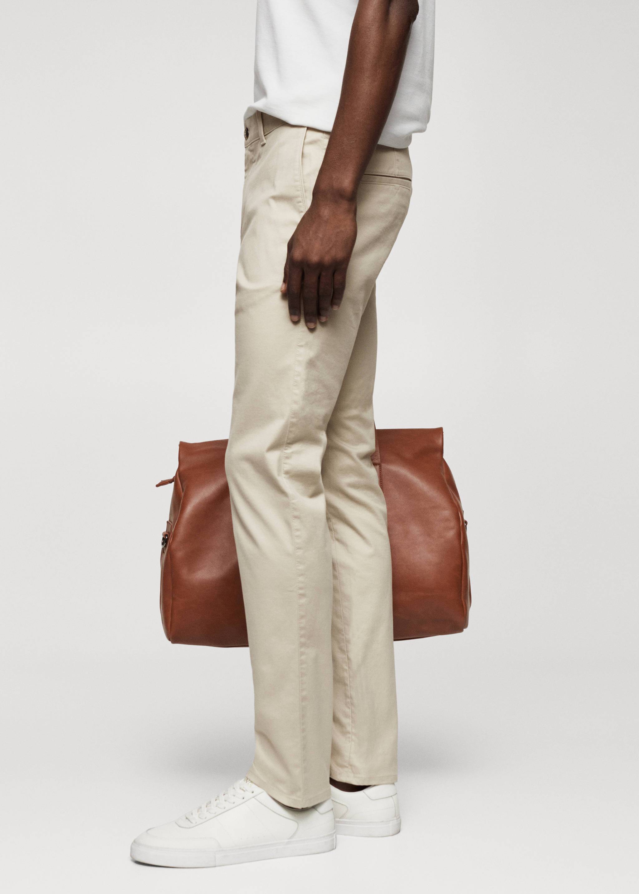 Slim fit serge chino trousers - Details of the article 2