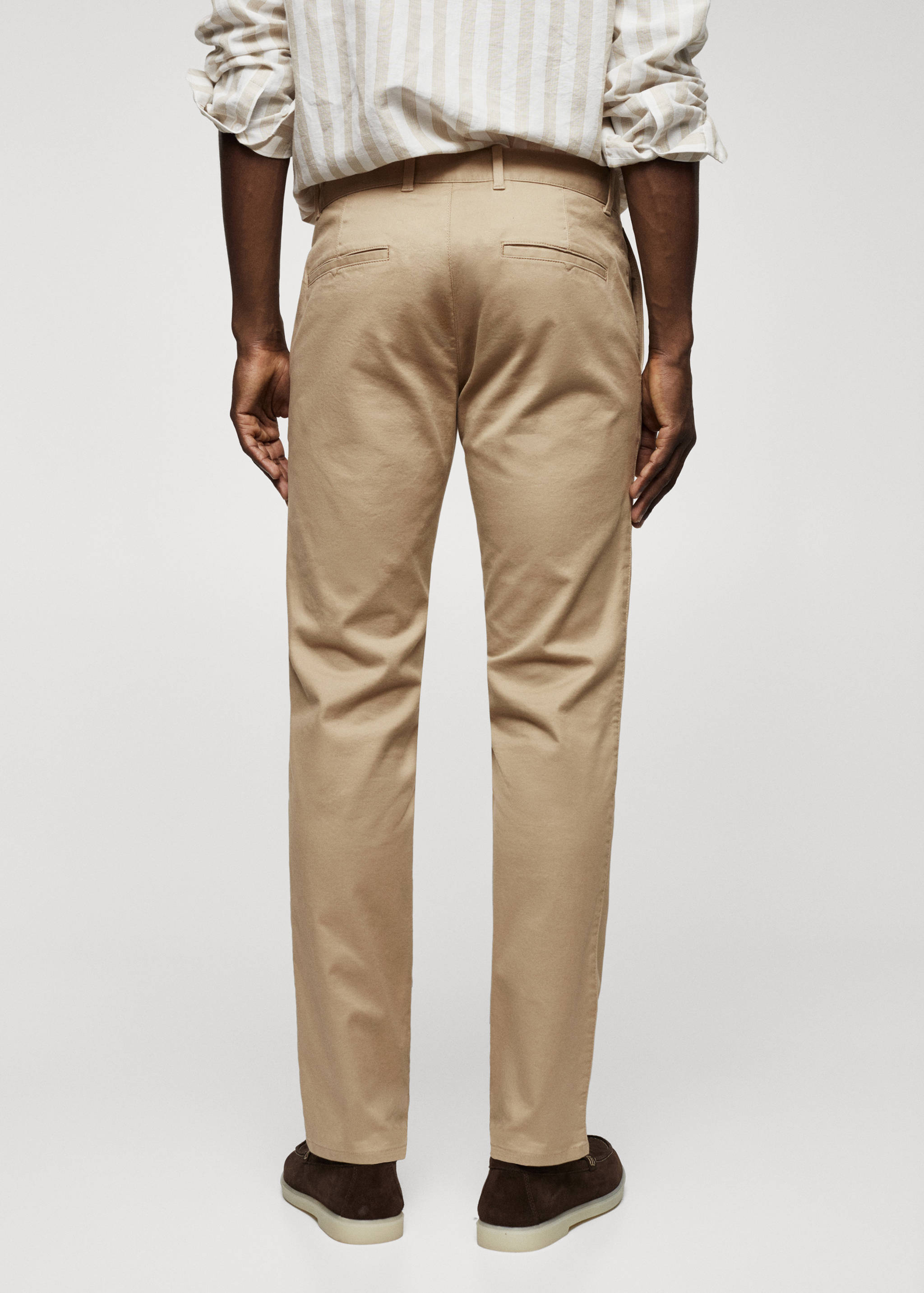 Slim fit serge chino trousers - Reverse of the article