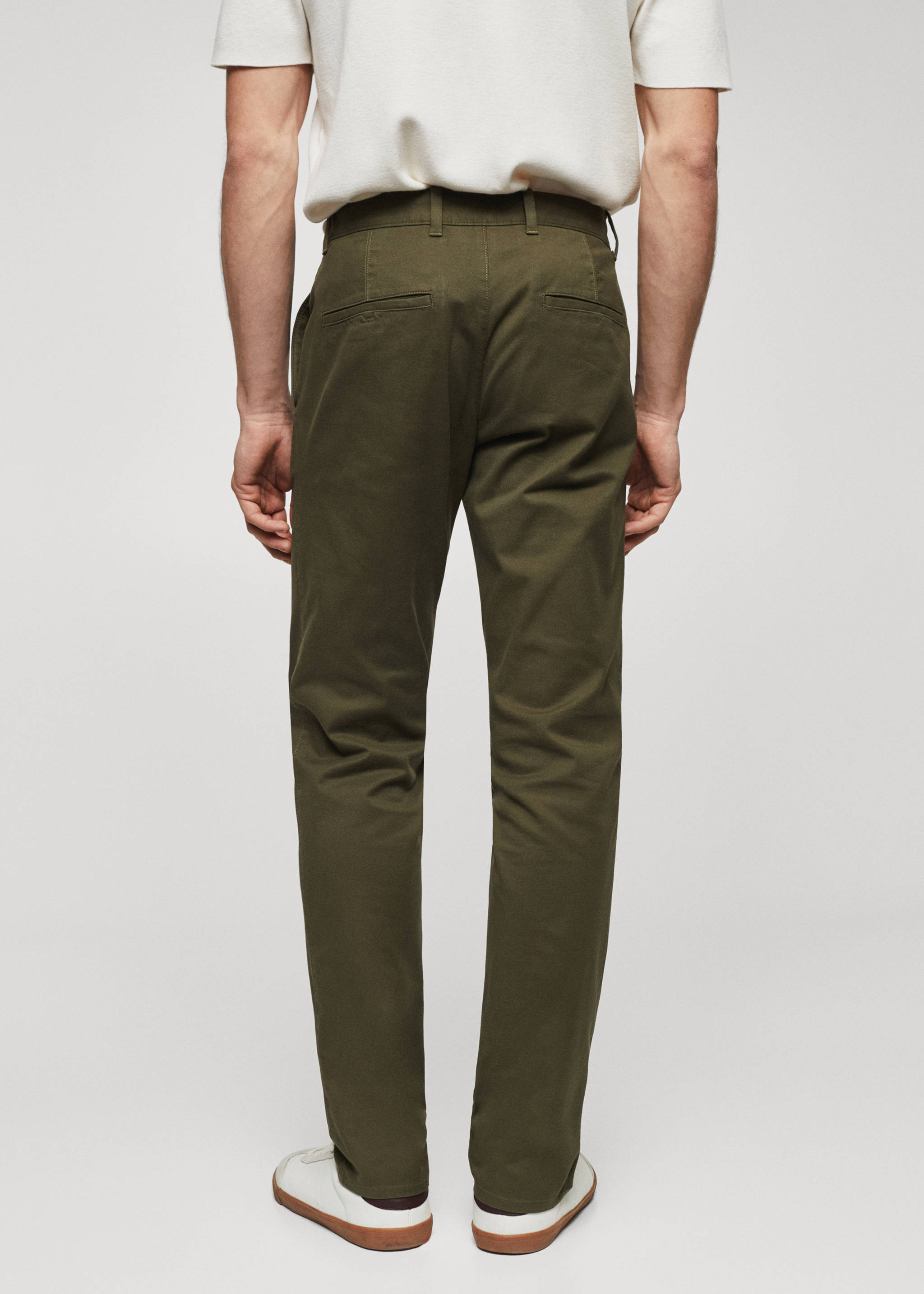 Slim fit serge chino trousers - Reverse of the article